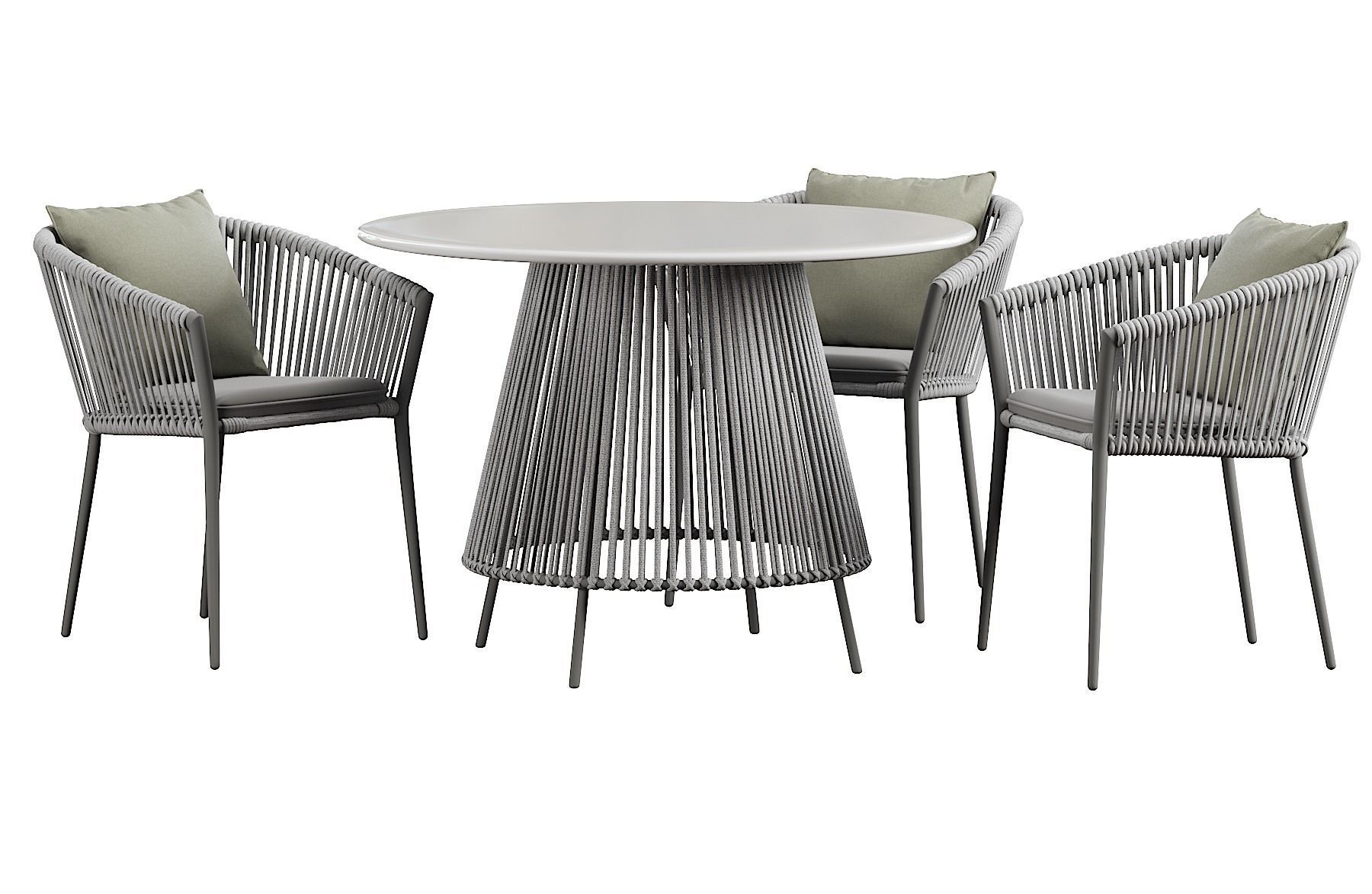 Muse Dining table round 3D model_5