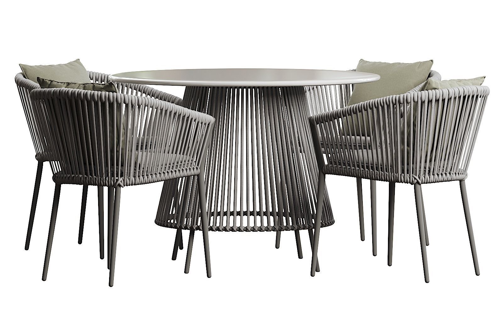 Muse Dining table round 3D model_11
