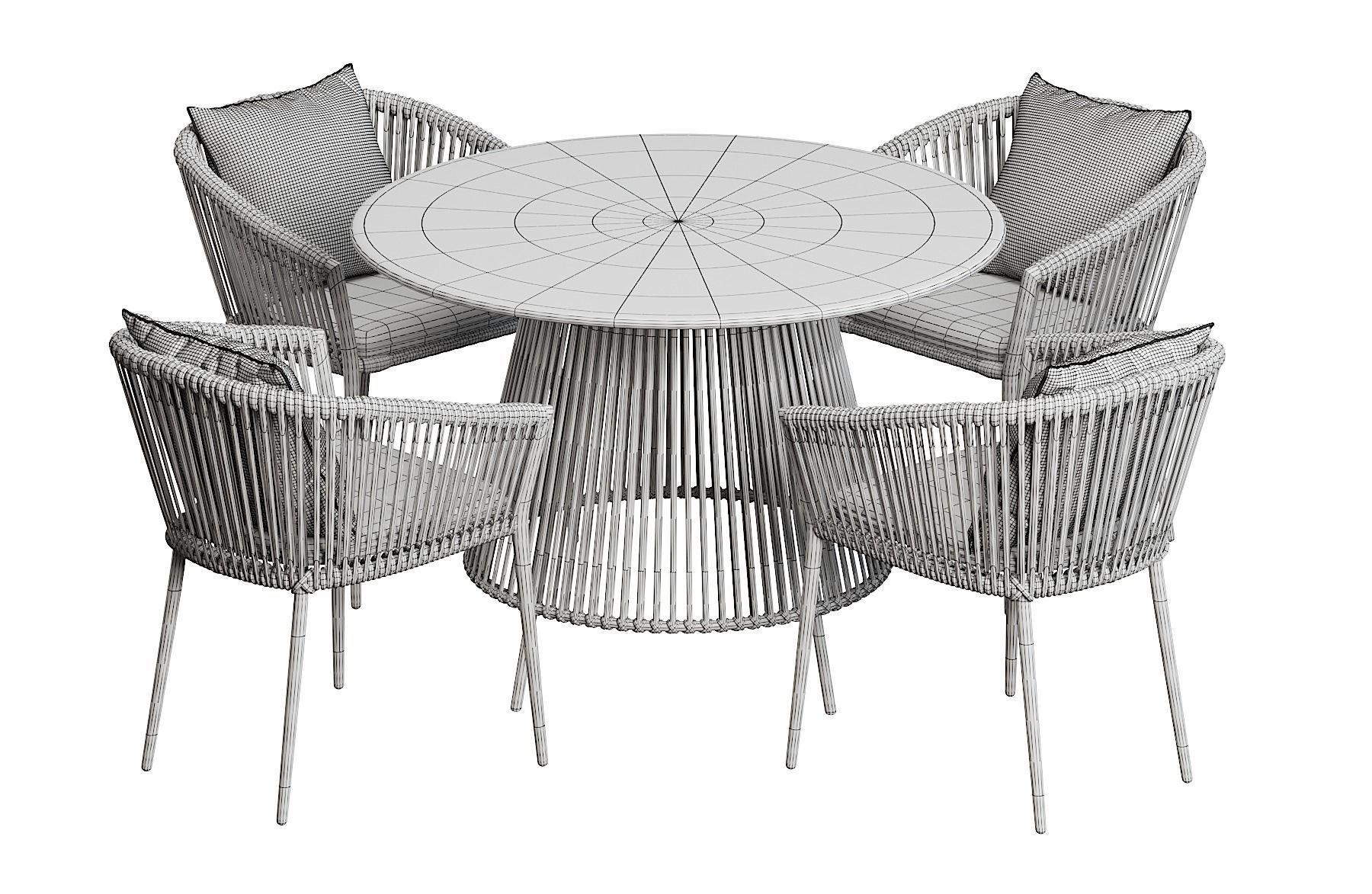 Muse Dining table round 3D model_13