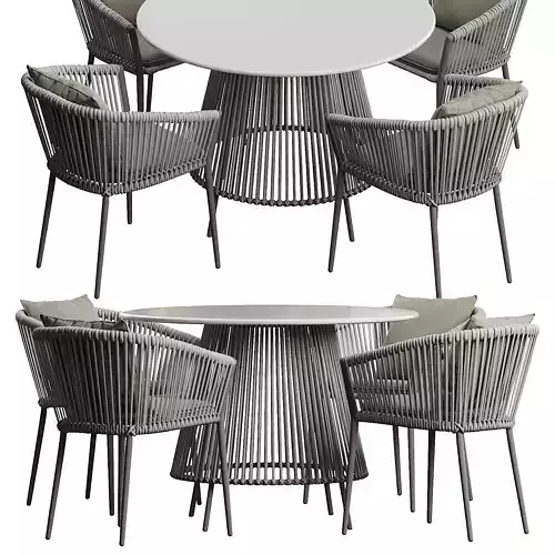 Muse Dining table round 3D model