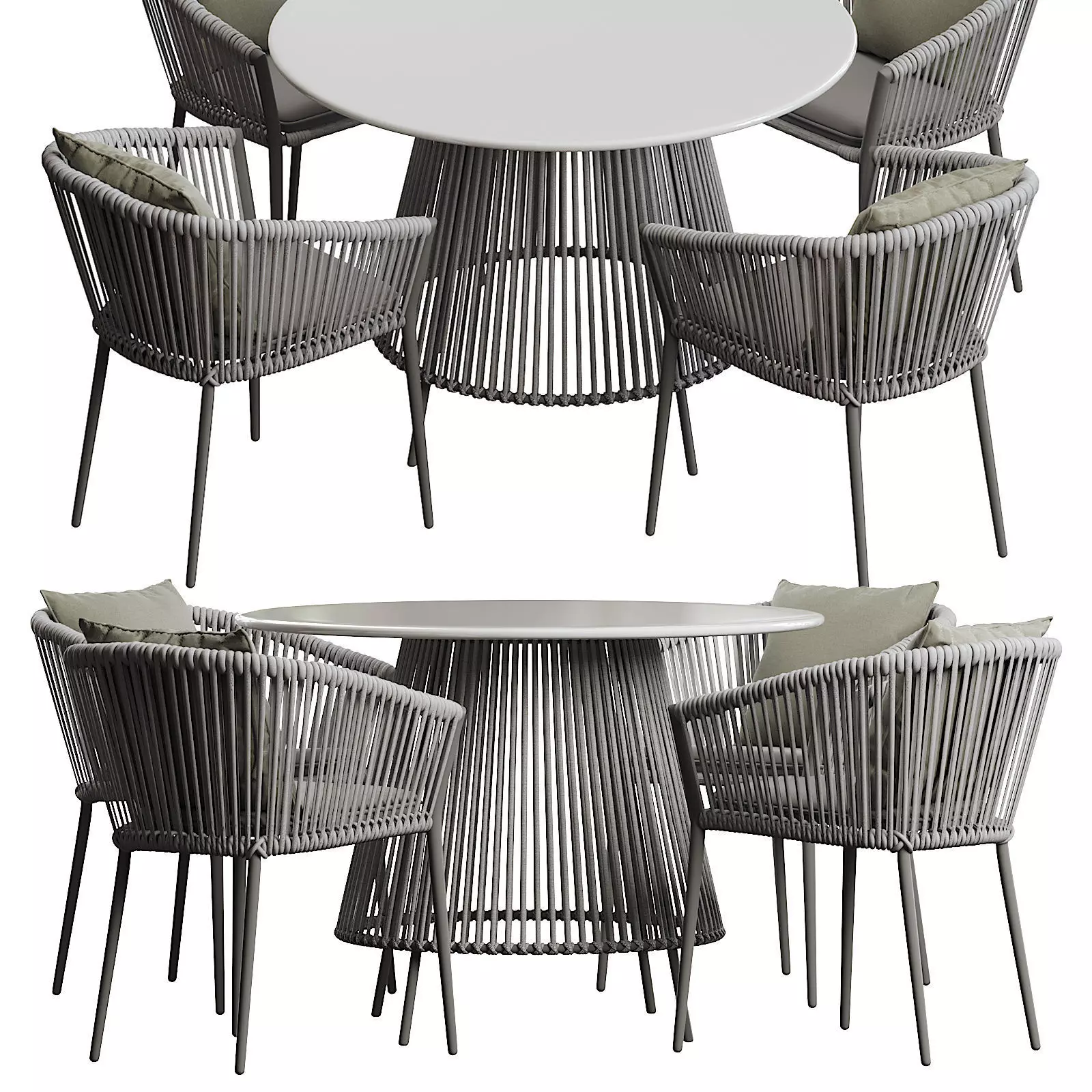 Muse Dining table round 3D model_0