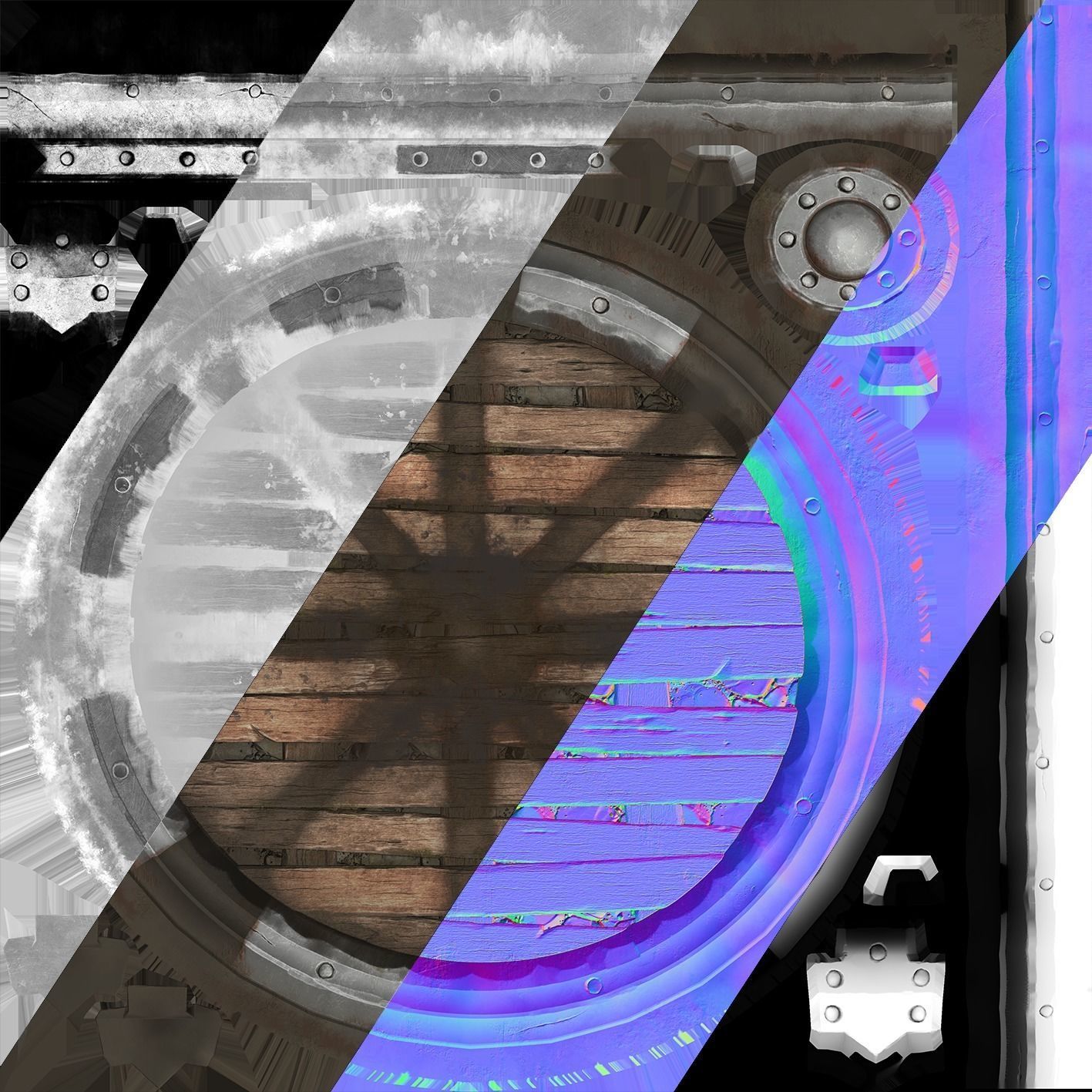 Rotating Platform Low-poly 3D model_14