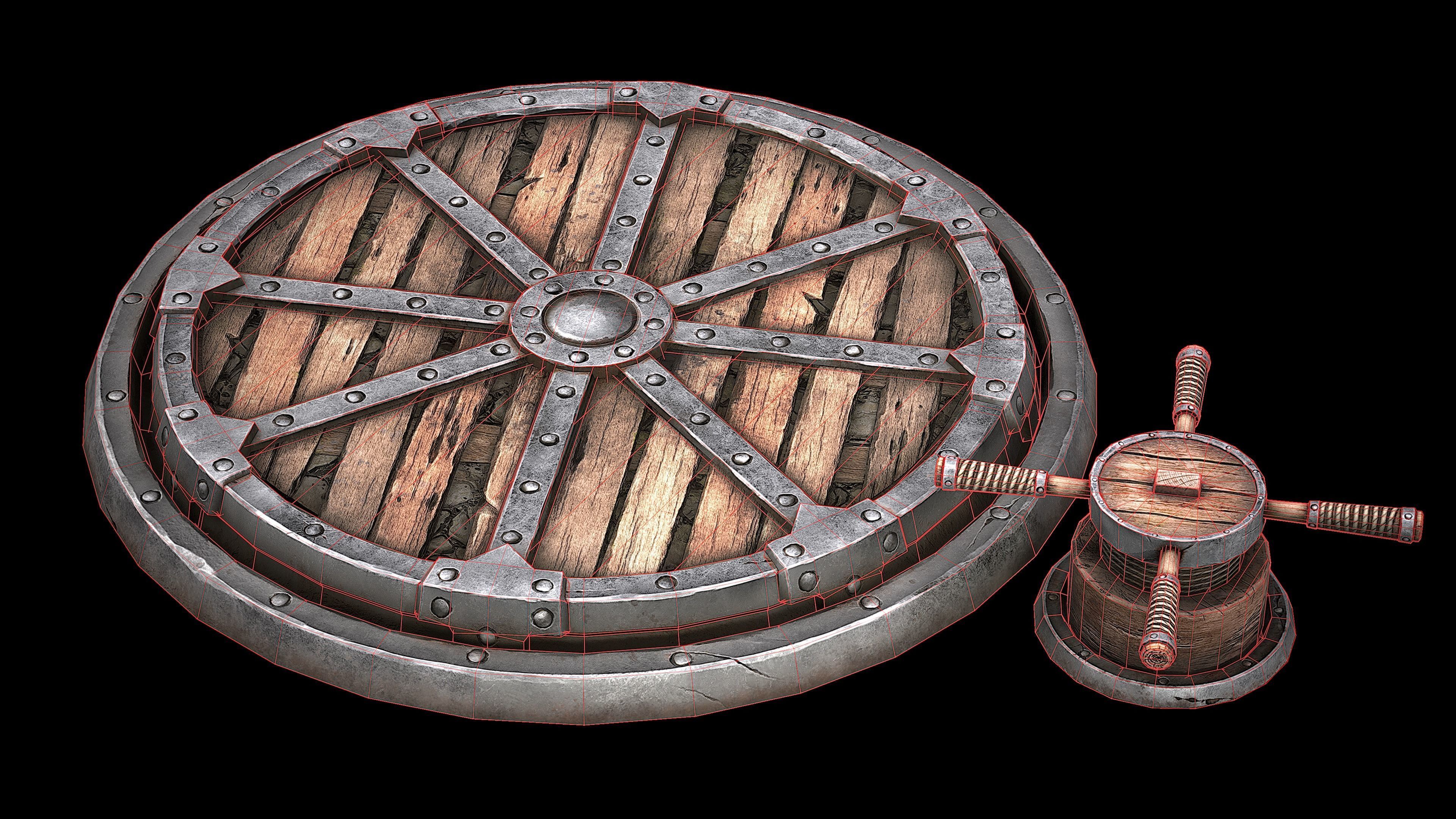 Rotating Platform Low-poly 3D model_12