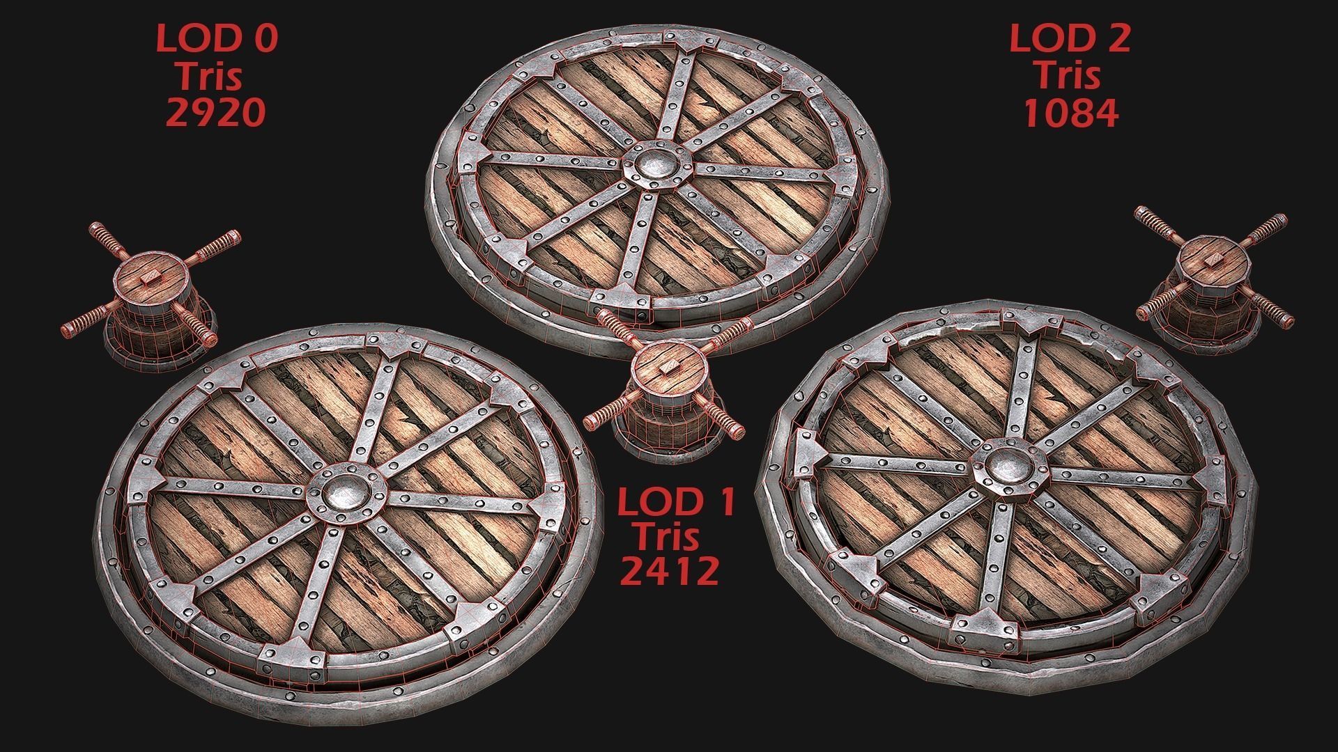 Rotating Platform Low-poly 3D model_11