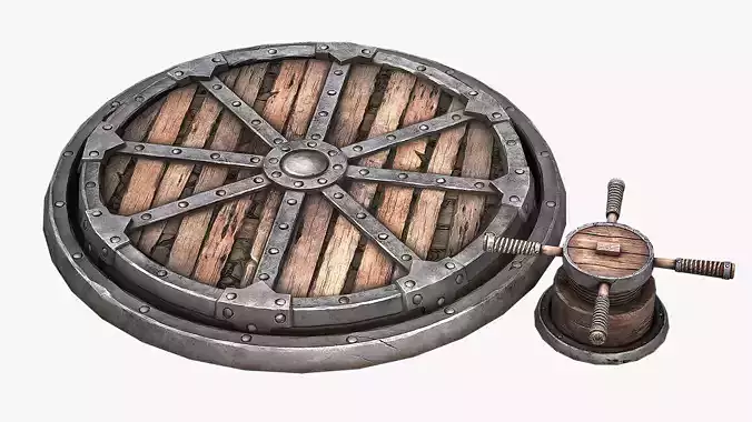 Rotating Platform Low-poly 3D model