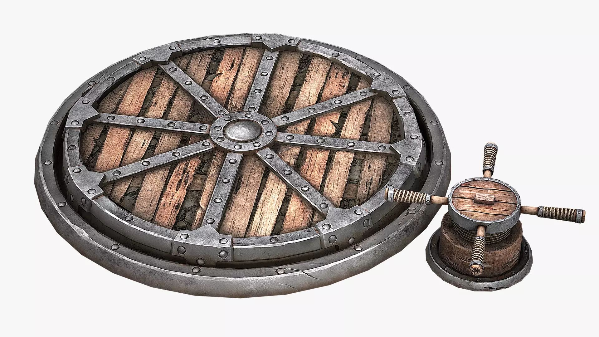 Rotating Platform Low-poly 3D model_0