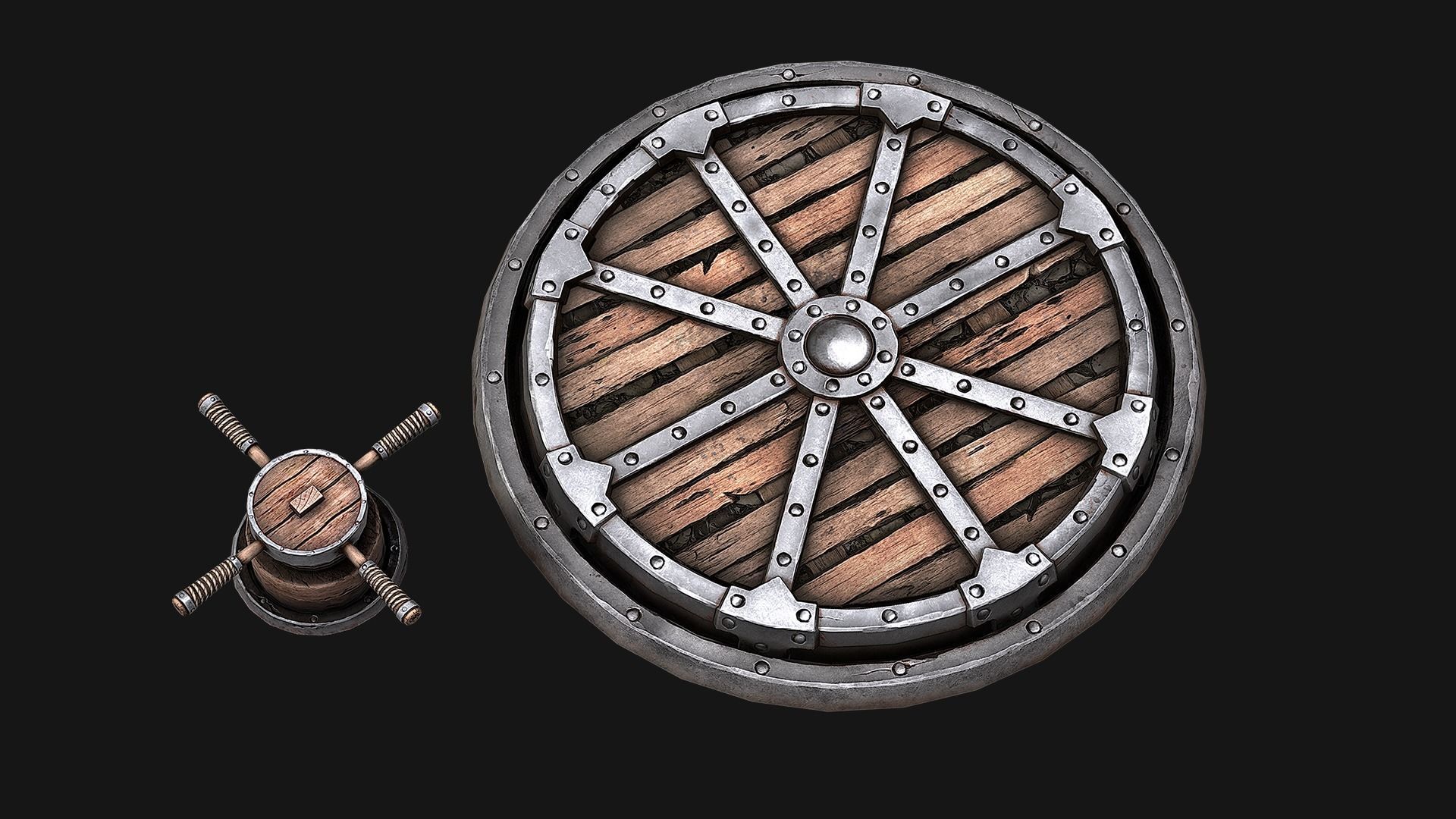 Rotating Platform Low-poly 3D model_8