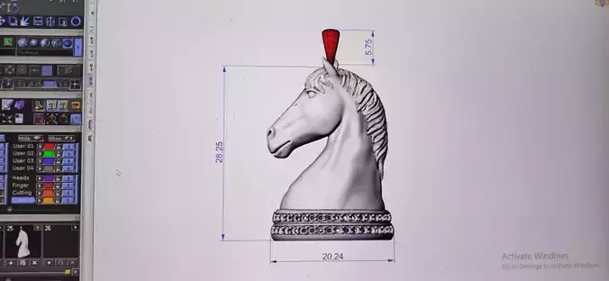 jewelry horse head chess piece