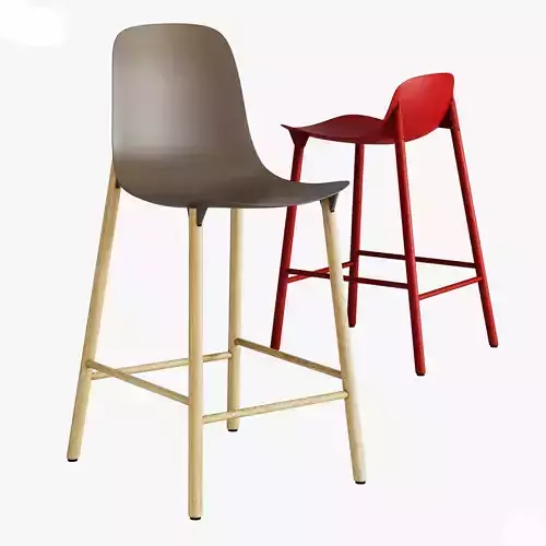 Kristalia sharky stool wood