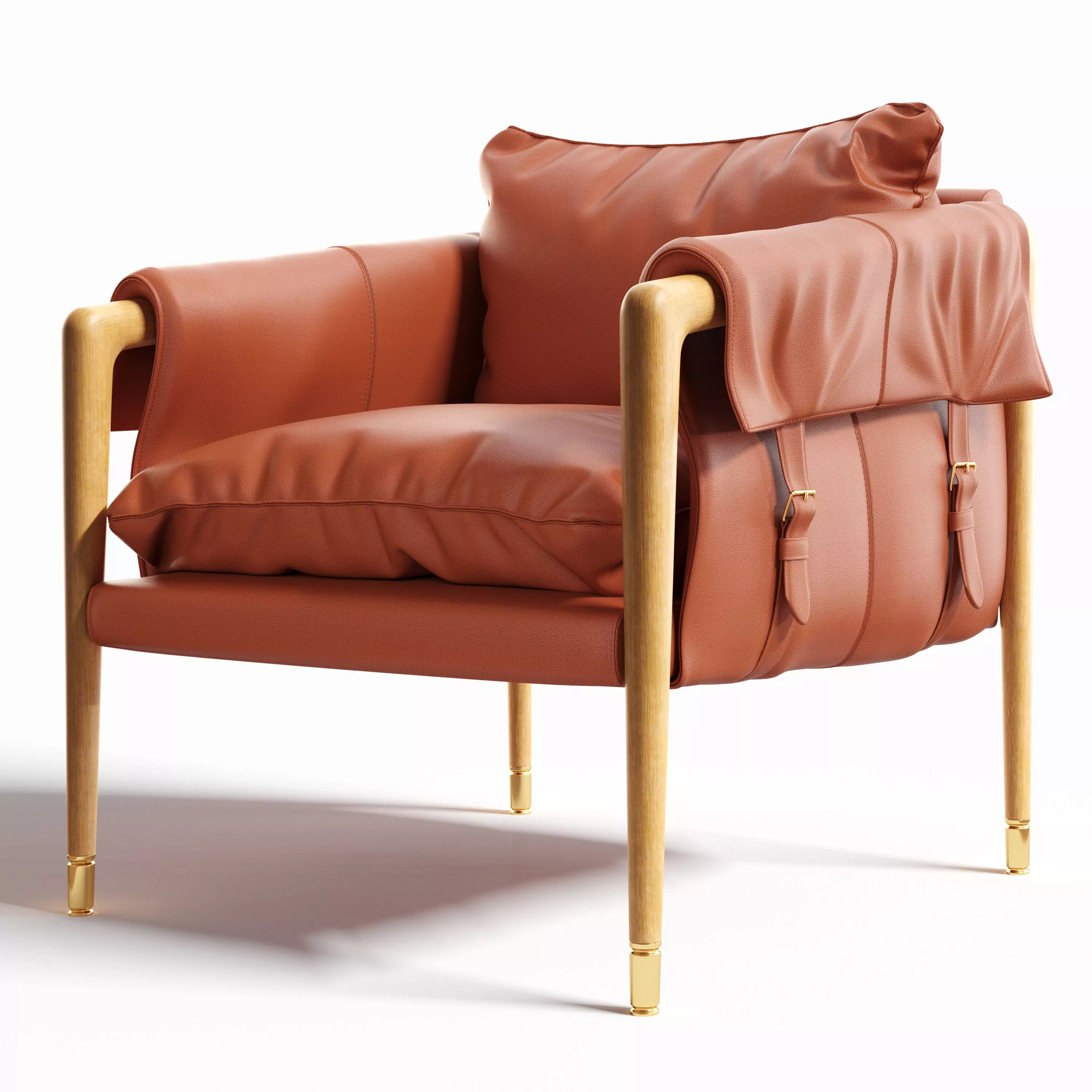 Havana leather chair 3D model