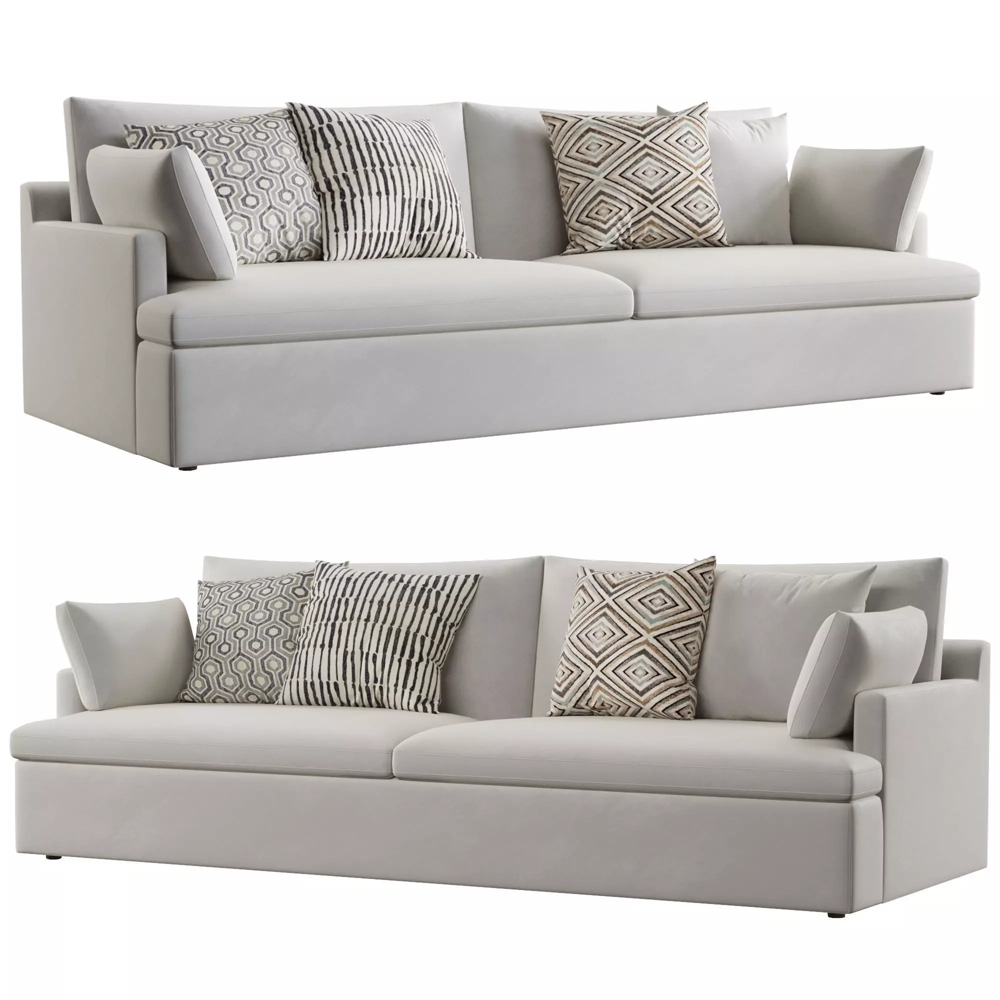 restoration hardware Cloud Track arm sofa 3D model