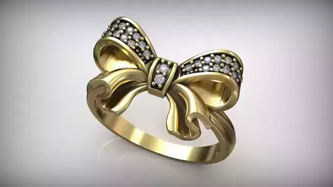 Classic Bow Fine Diamond Ring