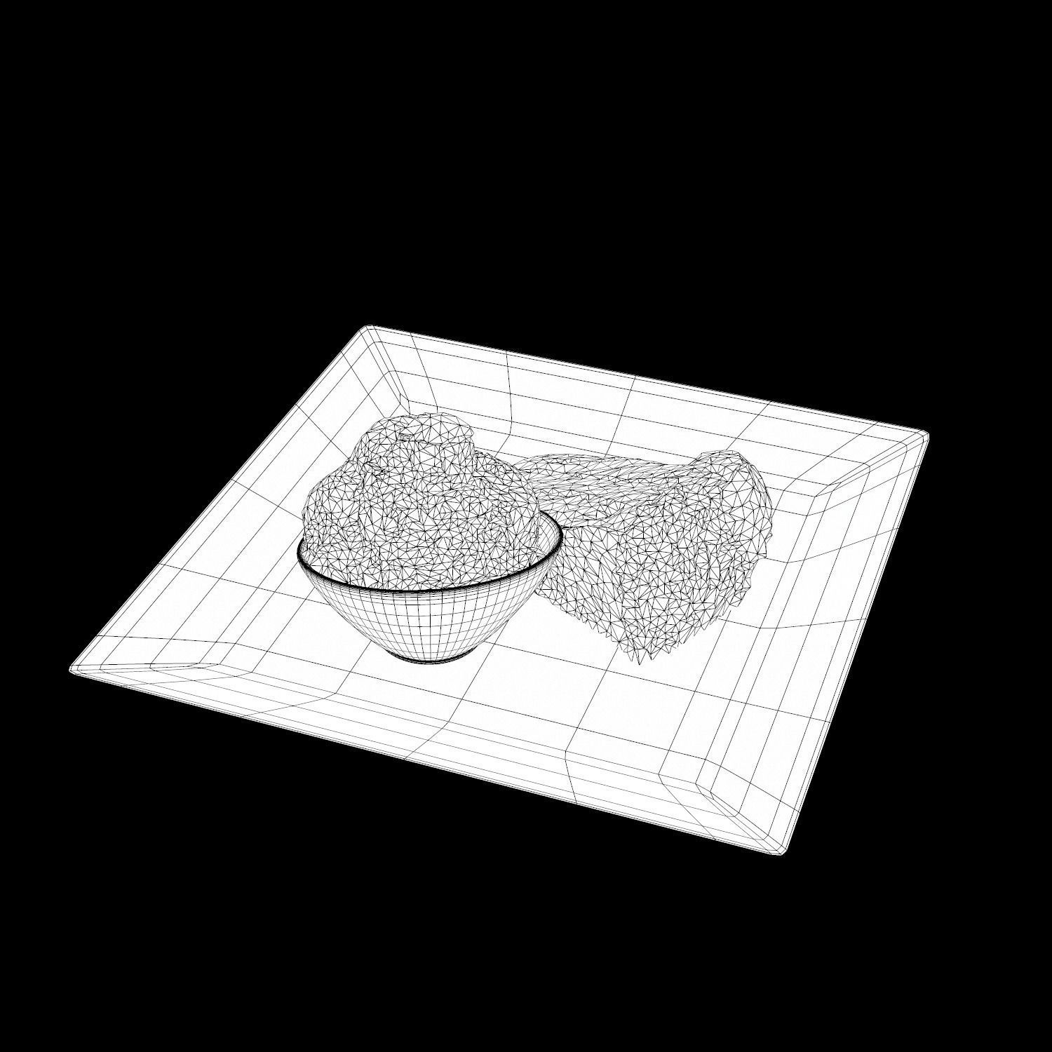 Blackout Chocolate Cake Low-poly 3D model_14