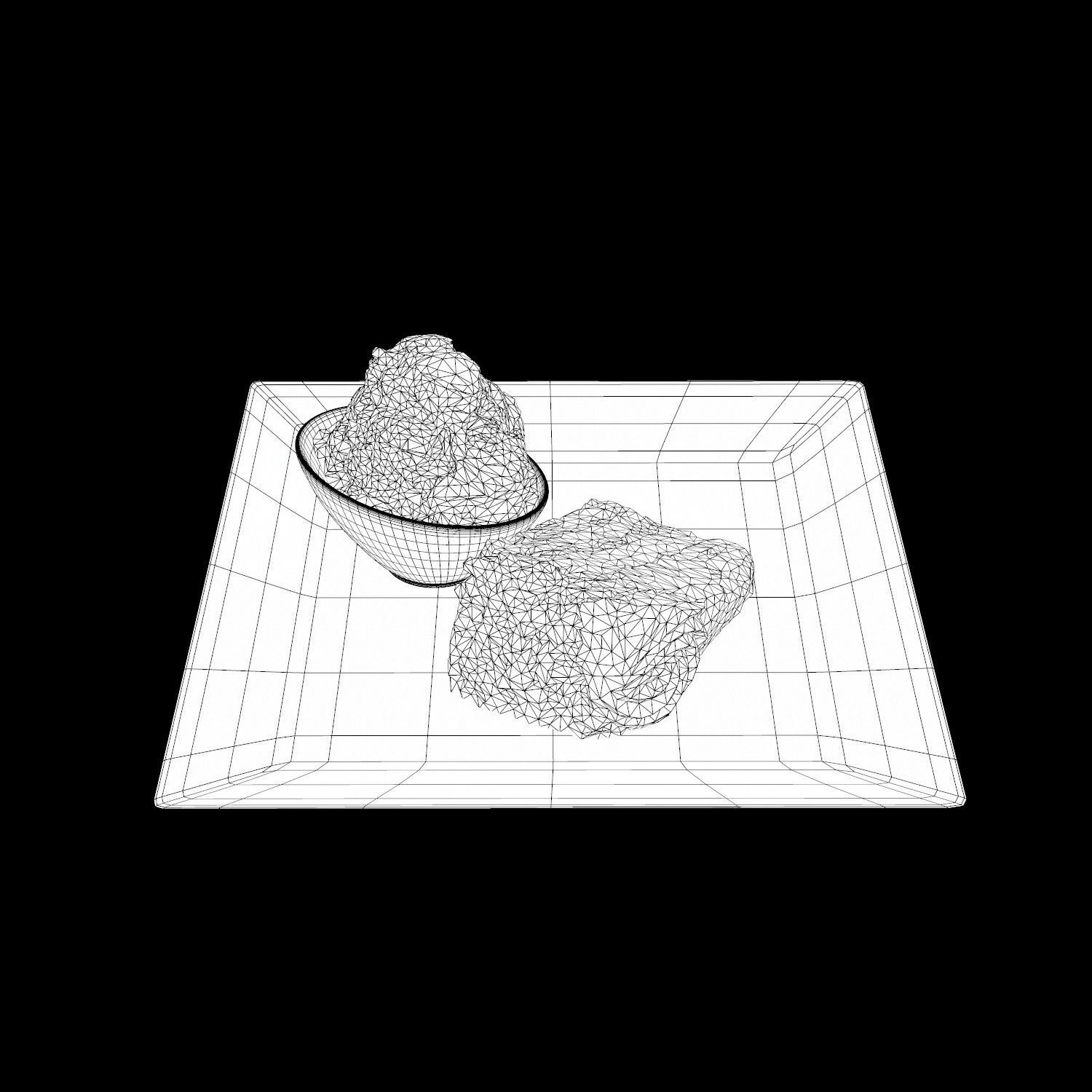 Blackout Chocolate Cake Low-poly 3D model_13