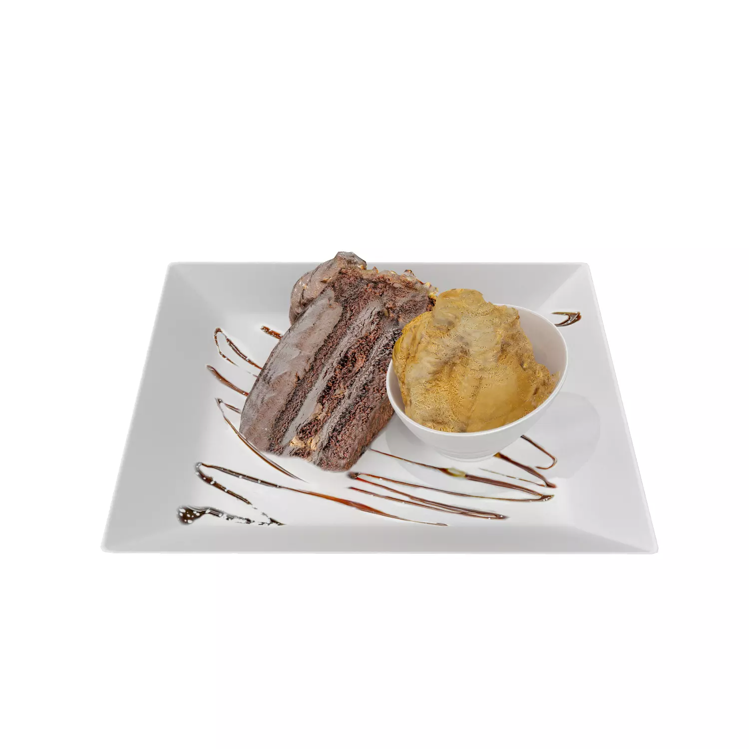 Blackout Chocolate Cake Low-poly 3D model_0