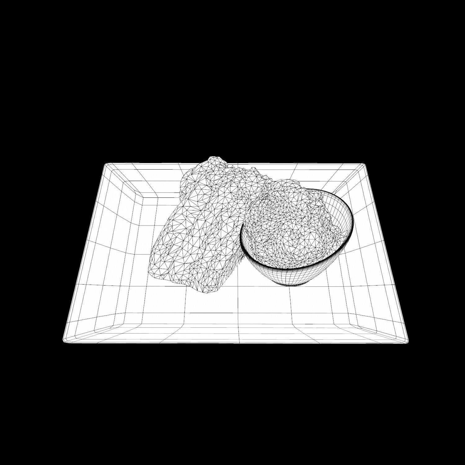 Blackout Chocolate Cake Low-poly 3D model_11