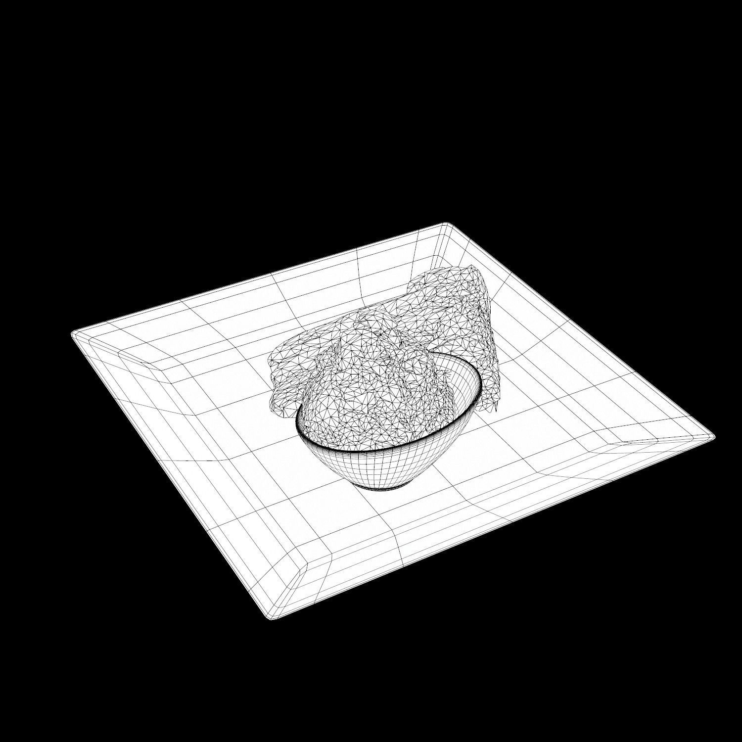 Blackout Chocolate Cake Low-poly 3D model_15