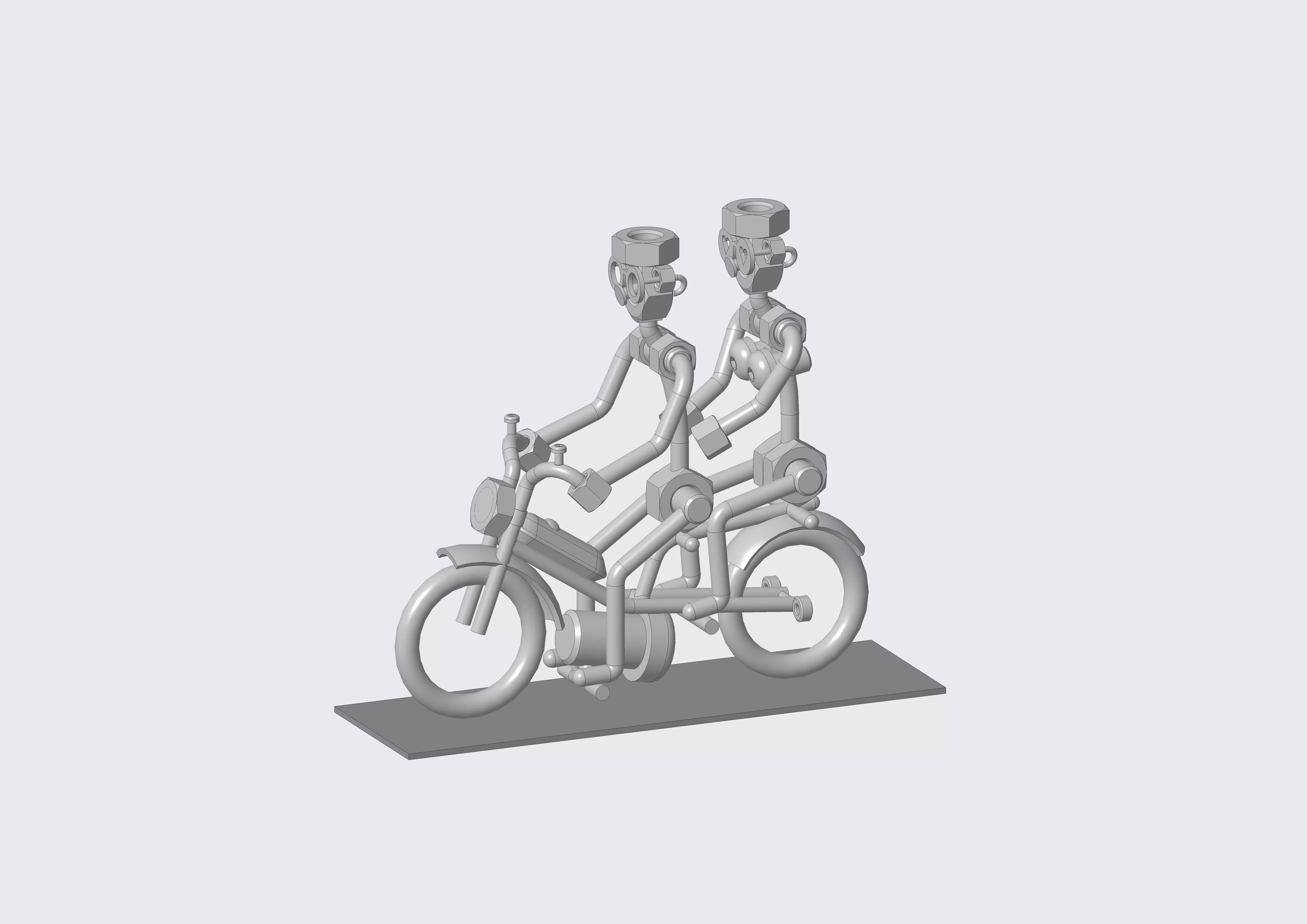 Metal Art Motorcycle Free 3D model