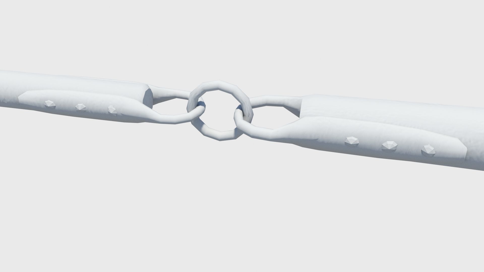 Agricultural and war flail Low-poly 3D model_11