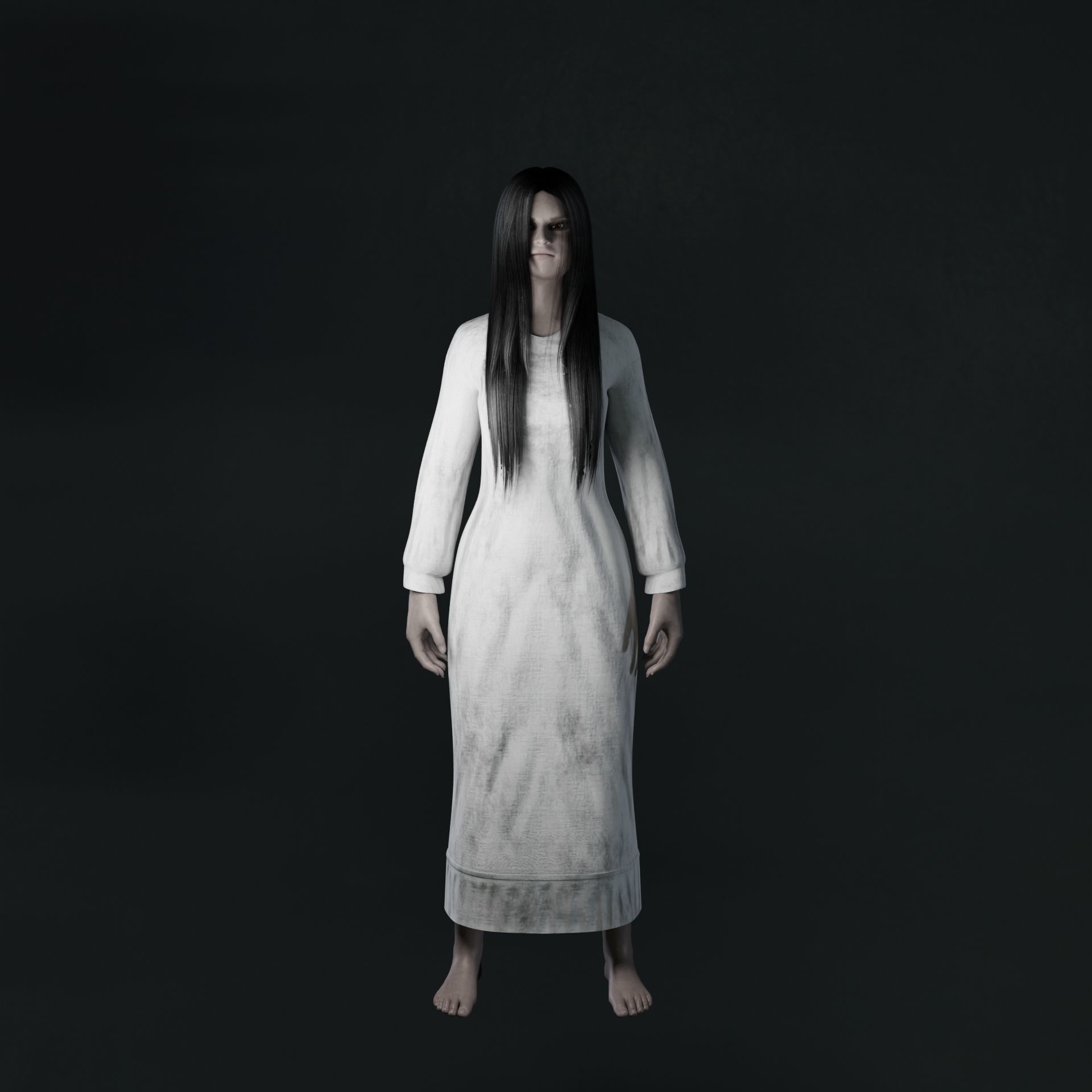 KUNTILANAK PONTIANAK HORROR GIRL Low-poly 3D model_17