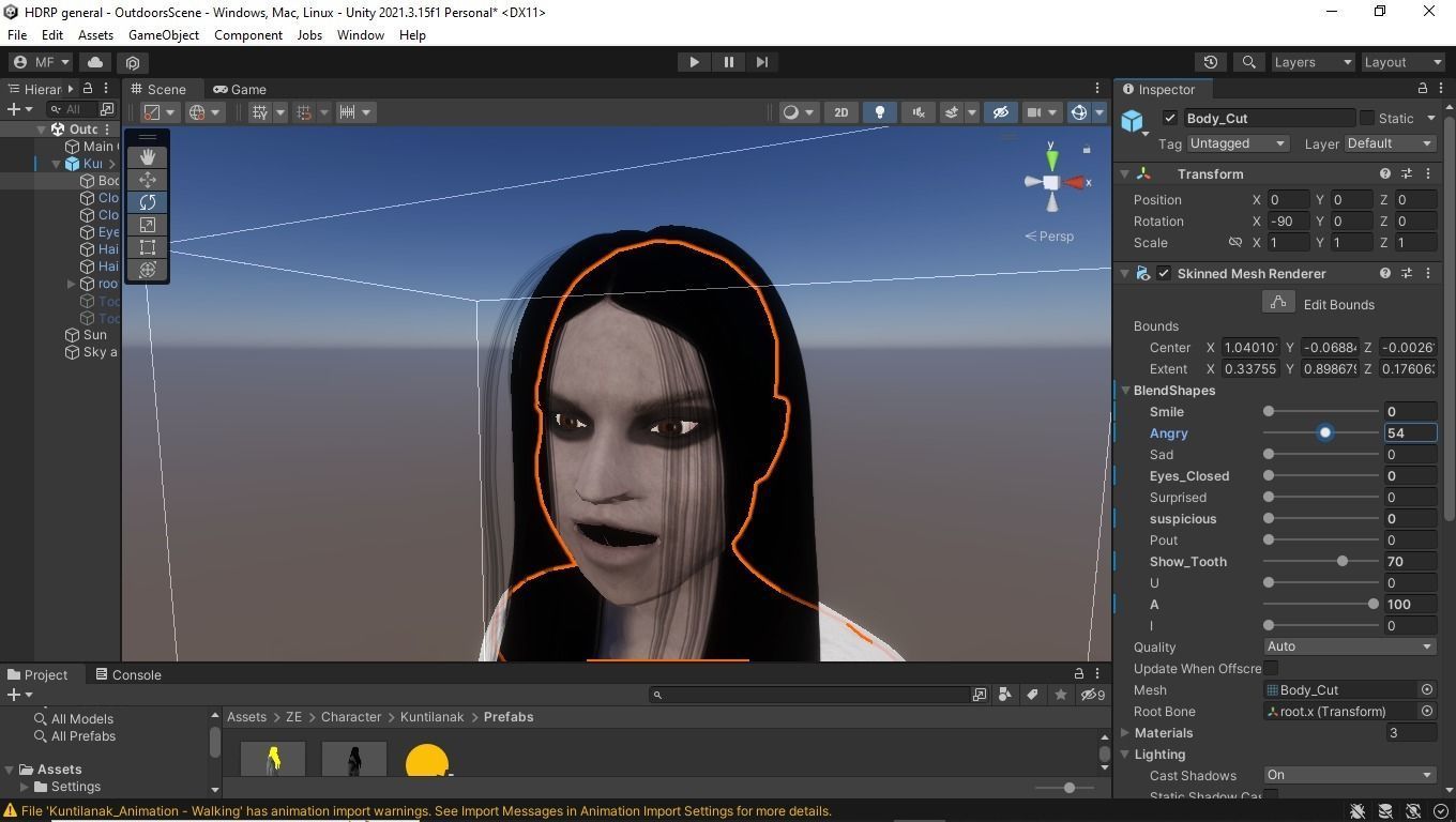 KUNTILANAK PONTIANAK HORROR GIRL Low-poly 3D model_23