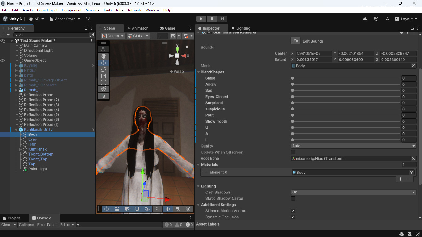 KUNTILANAK PONTIANAK HORROR GIRL Low-poly 3D model_15