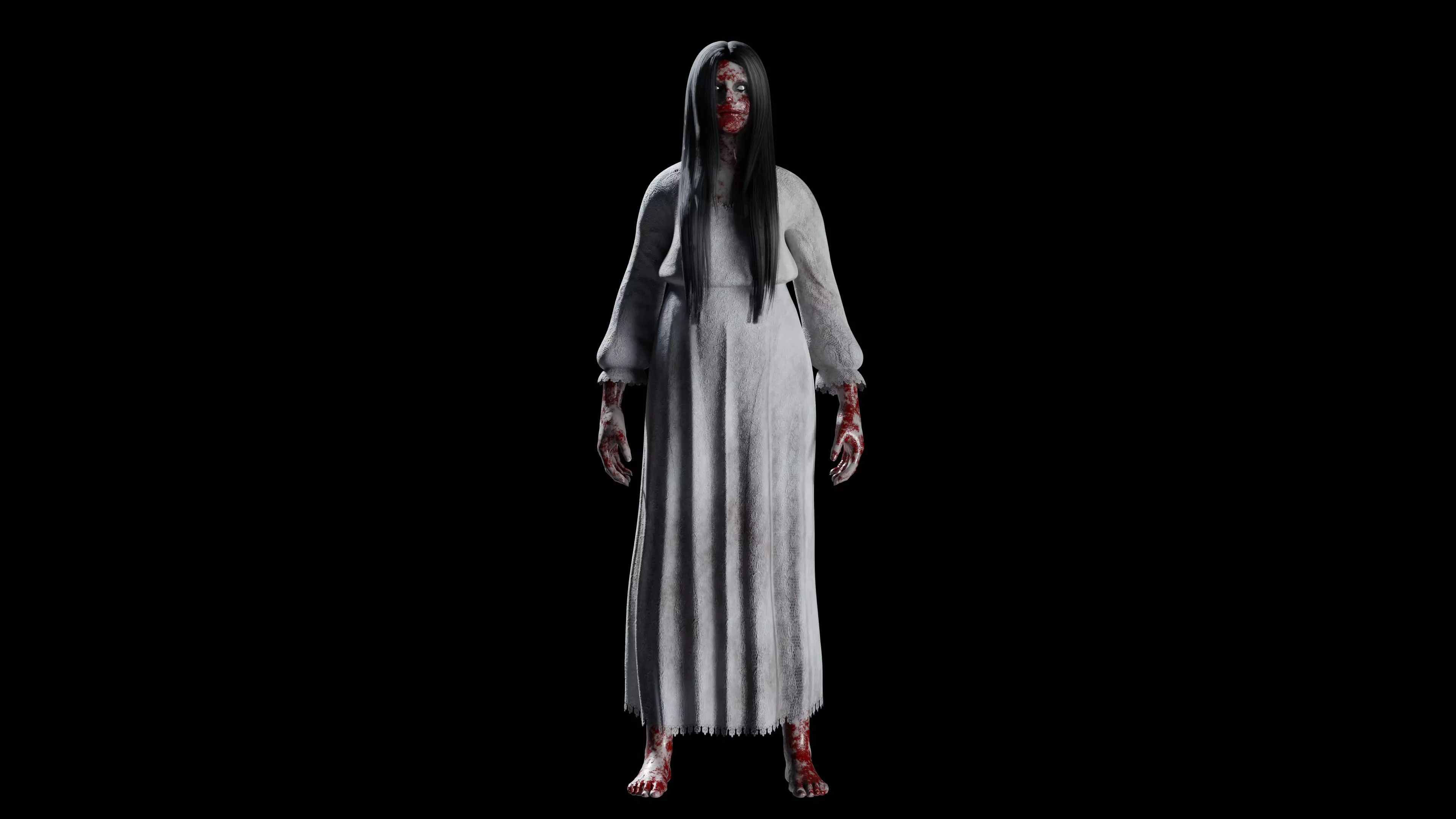 KUNTILANAK PONTIANAK HORROR GIRL Low-poly 3D model_0