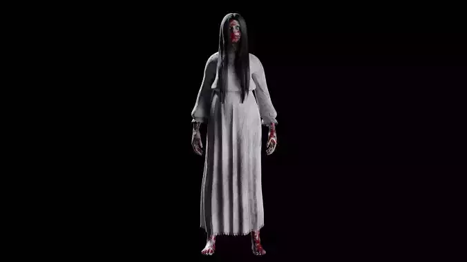 KUNTILANAK  PONTIANAK HORROR GIRL Low-poly 3D model