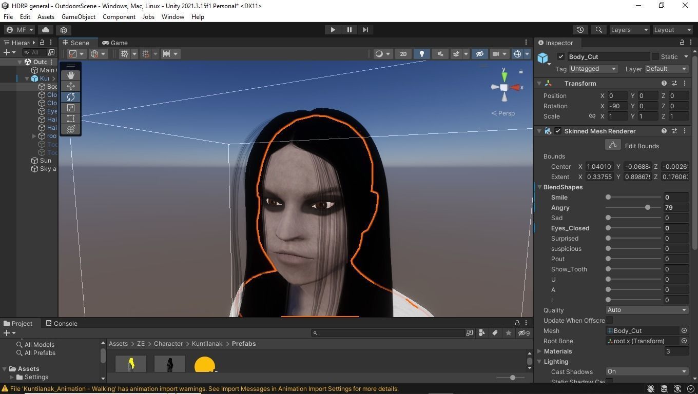 KUNTILANAK PONTIANAK HORROR GIRL Low-poly 3D model_20