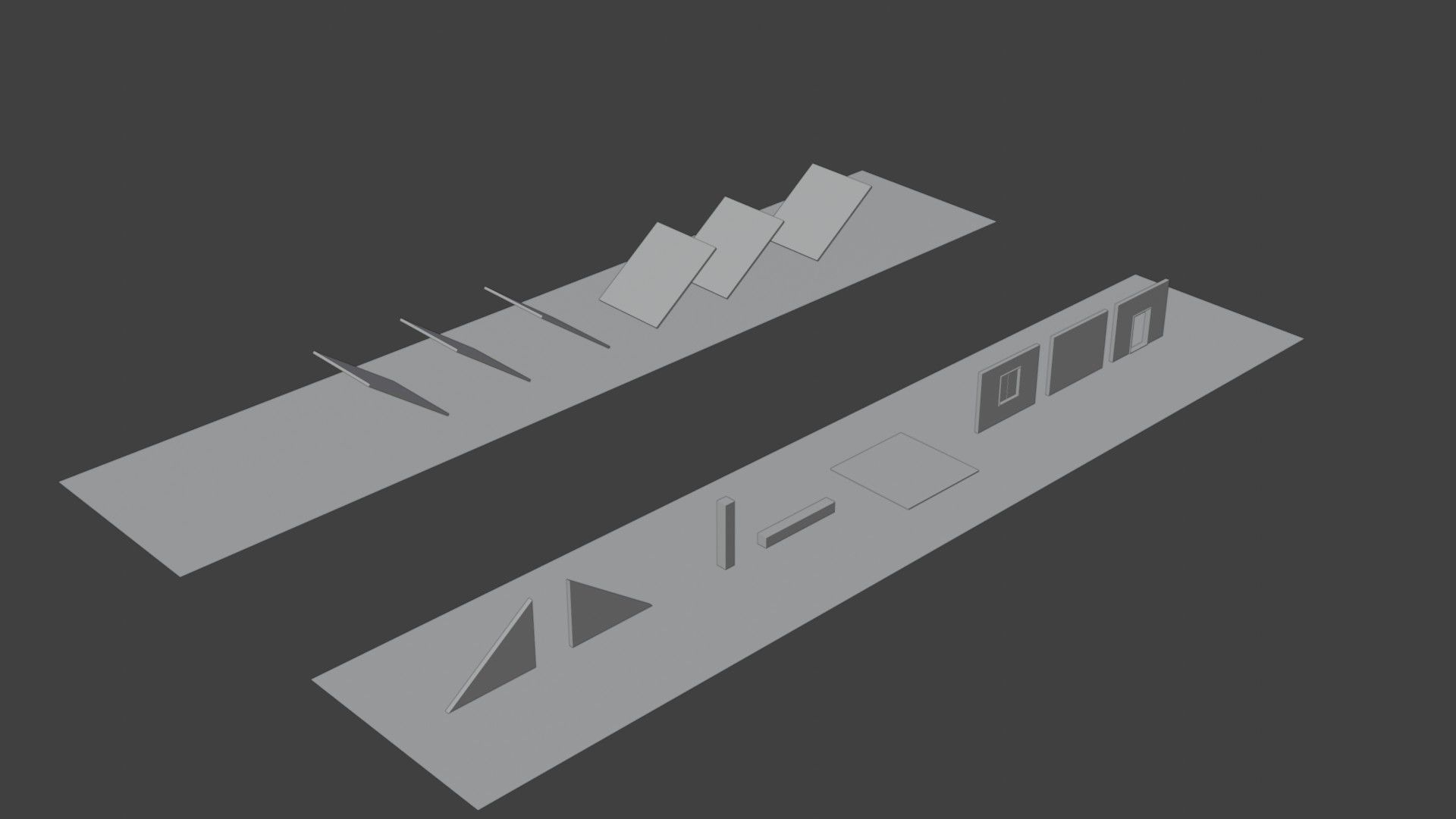 Simple Modular Building Kit Low-poly 3D model_1