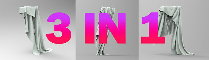 Clothing FBX 3 in 1set 7 Low-poly 3D model