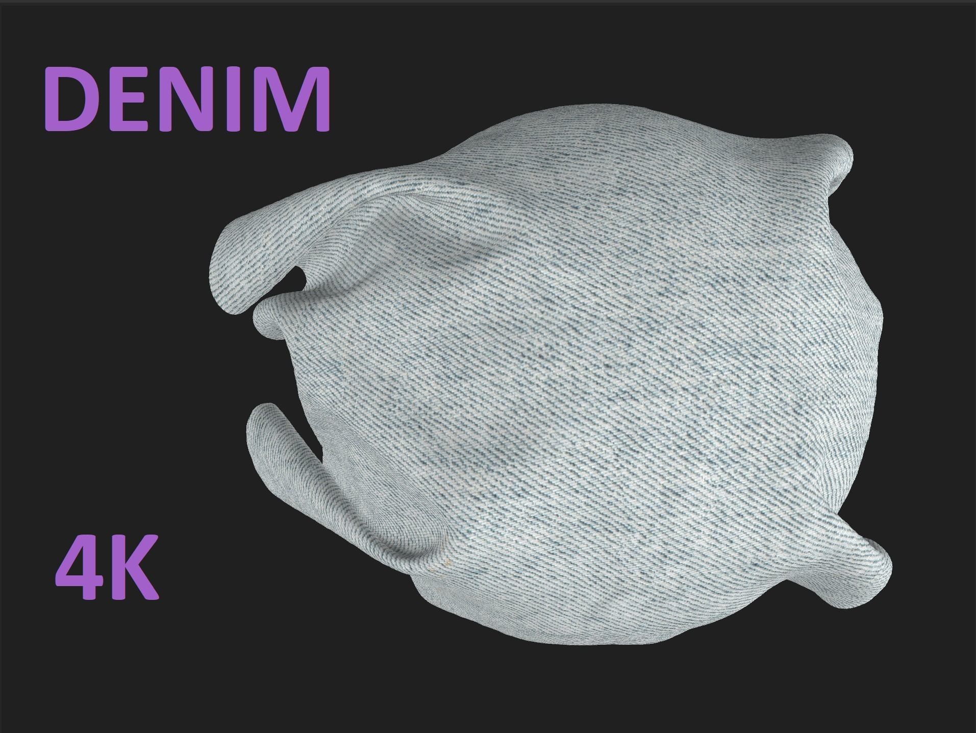 4K Photorealistic Clean Light Blue Denim Texture_1