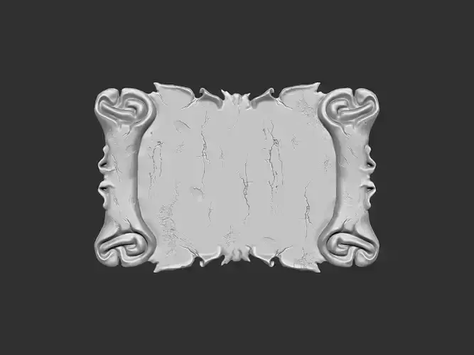 Parchment ornate wall plaque 3D print model