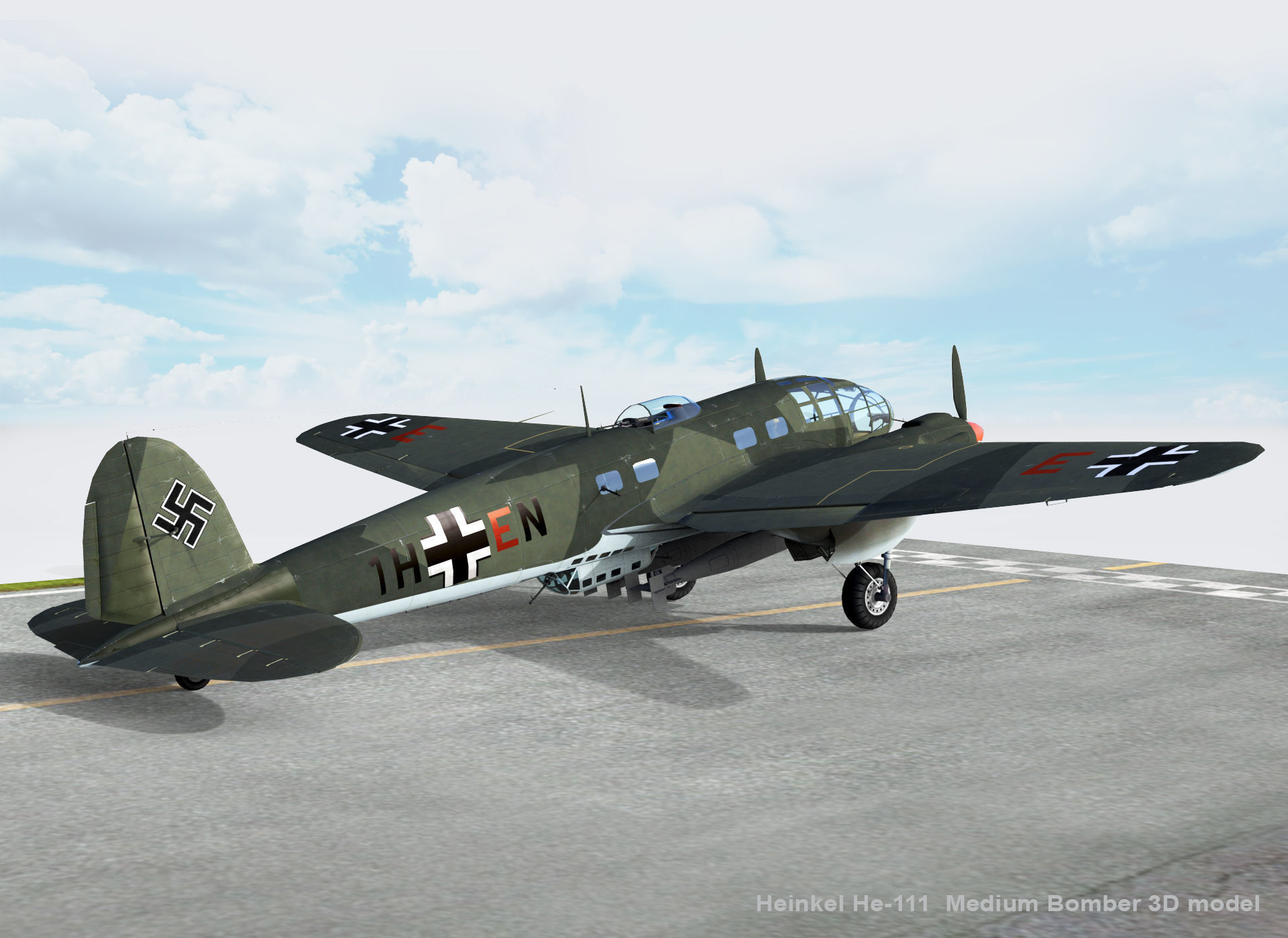 Heinkel He-111 3D model_4
