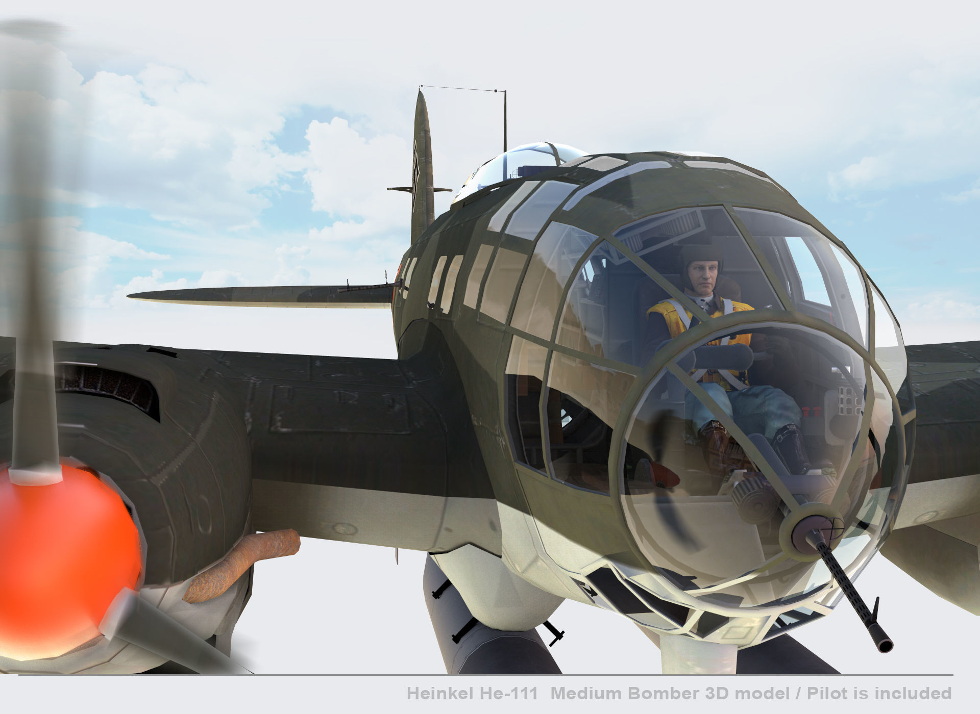 Heinkel He-111 3D model_17