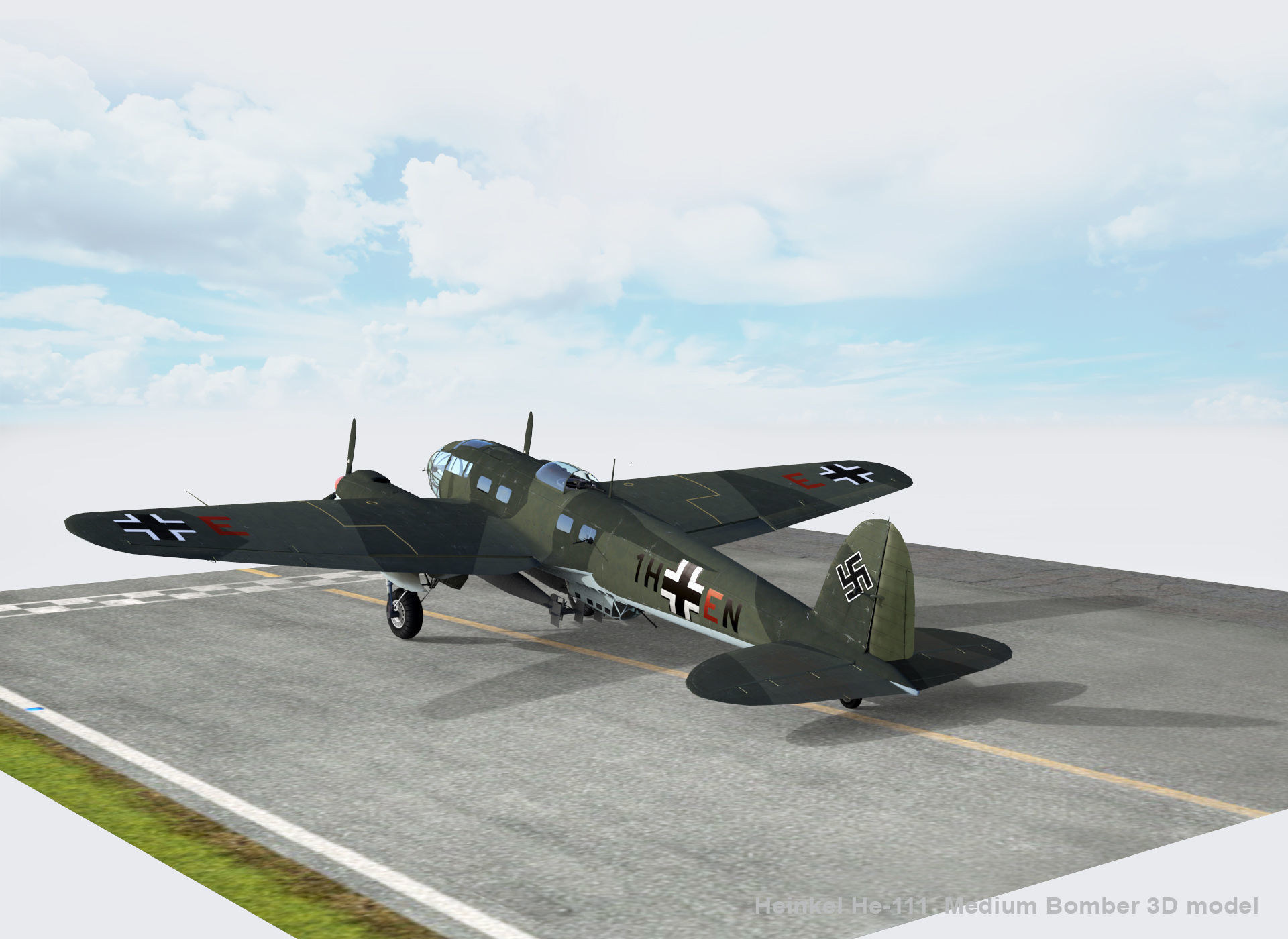 Heinkel He-111 3D model_2
