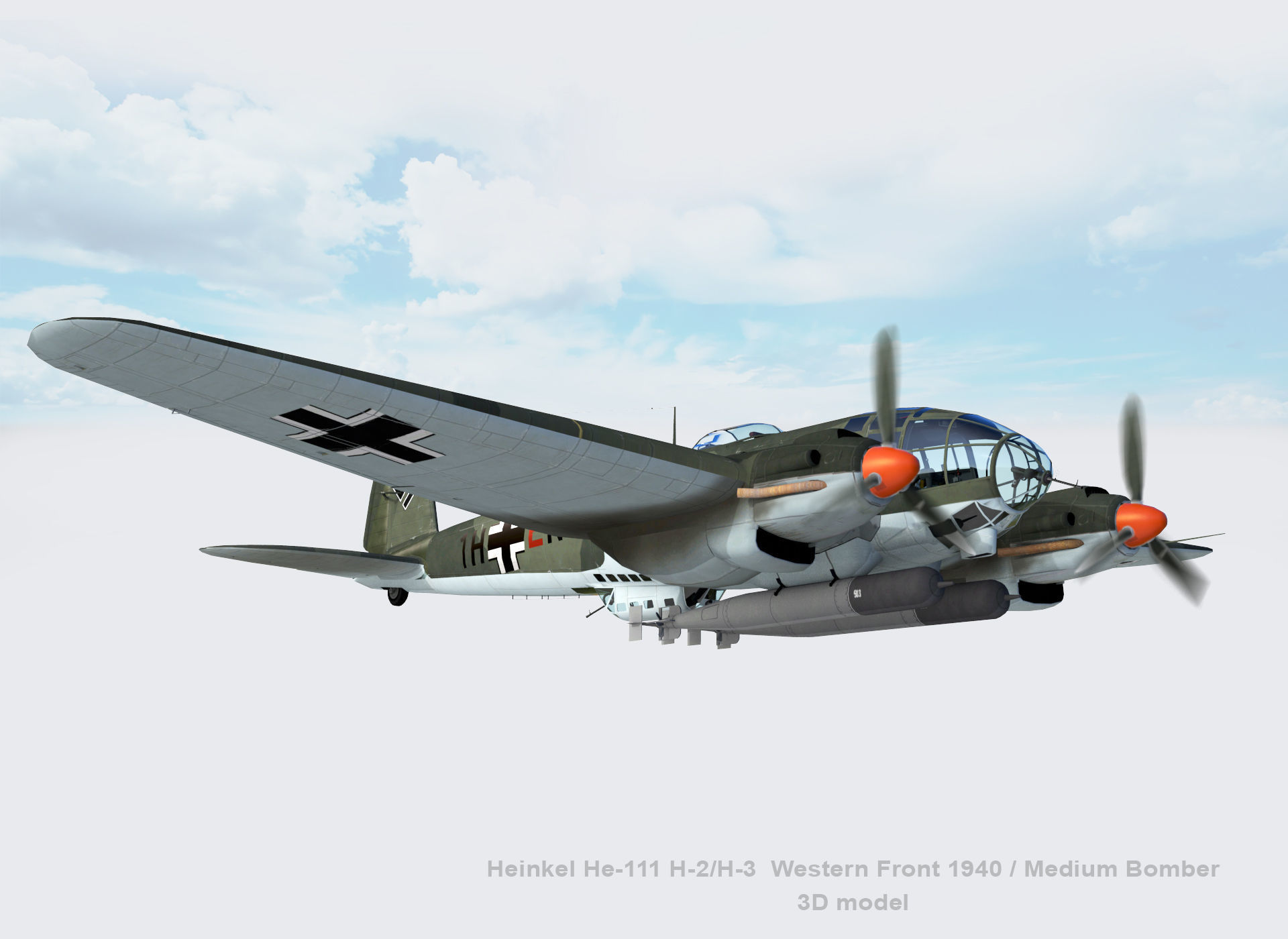 Heinkel He-111 3D model_10