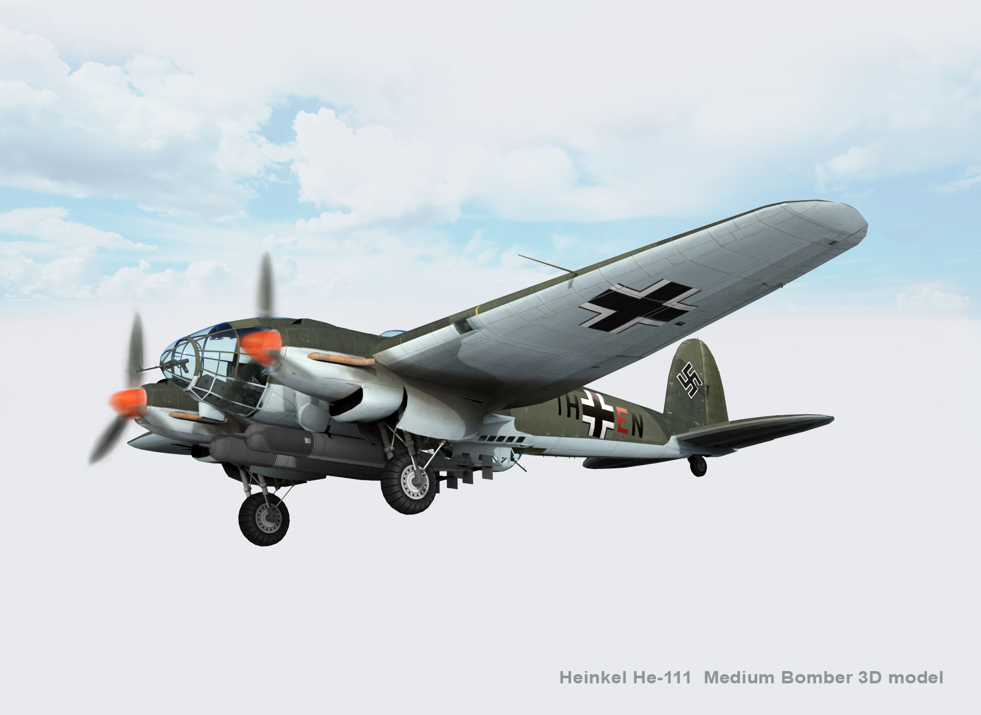 Heinkel He-111 3D model_7