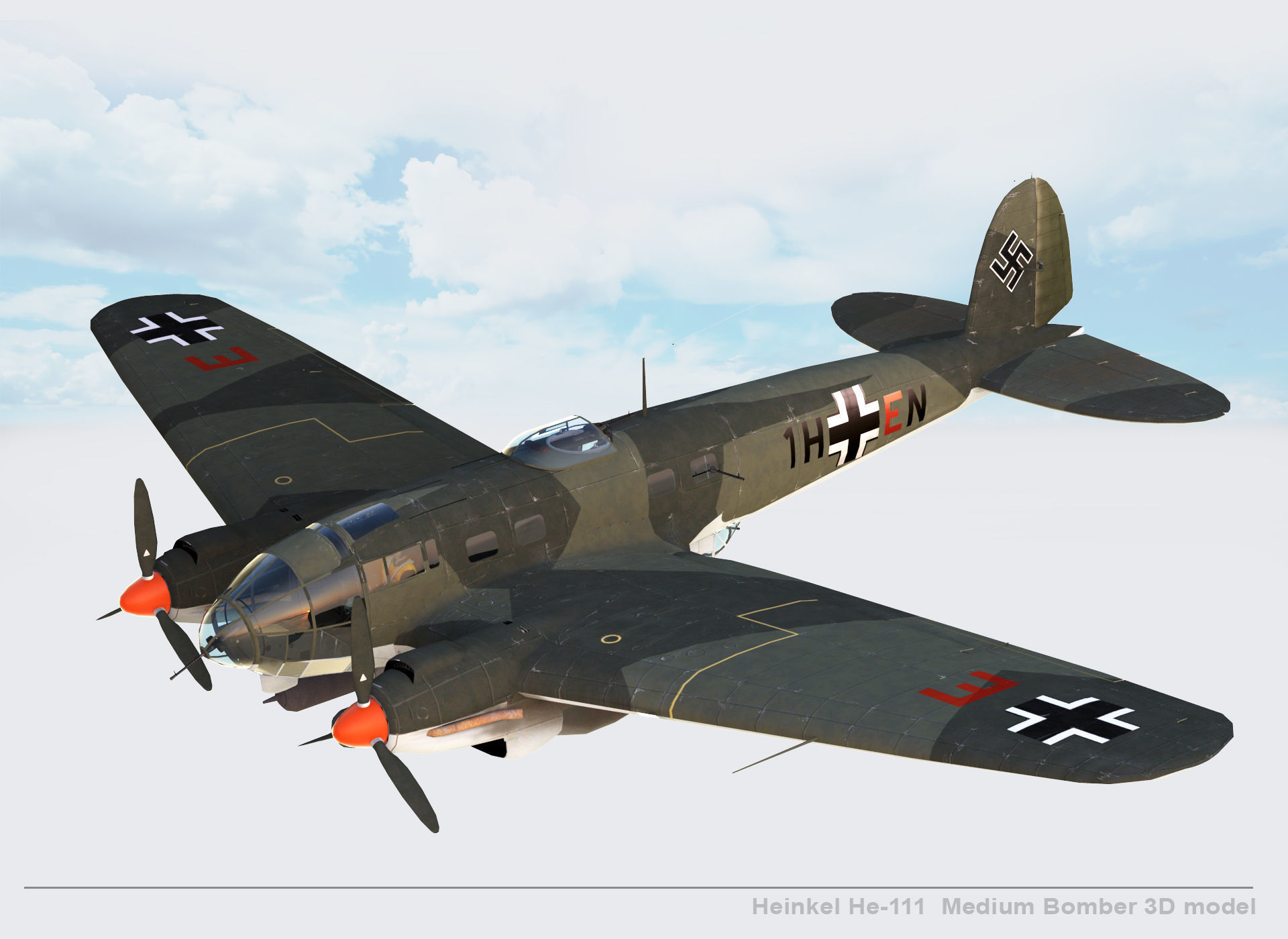 Heinkel He-111 3D model_11