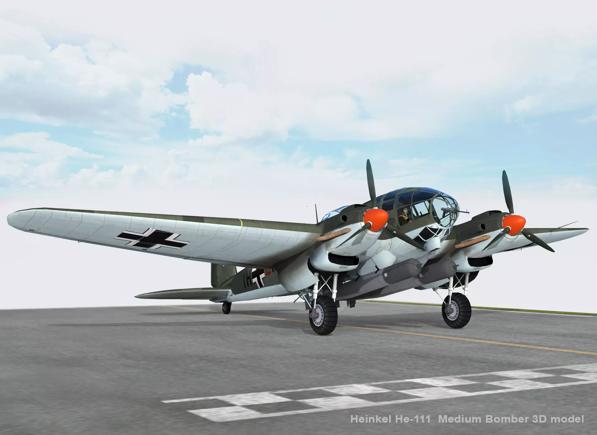 Heinkel He-111 3D model_0