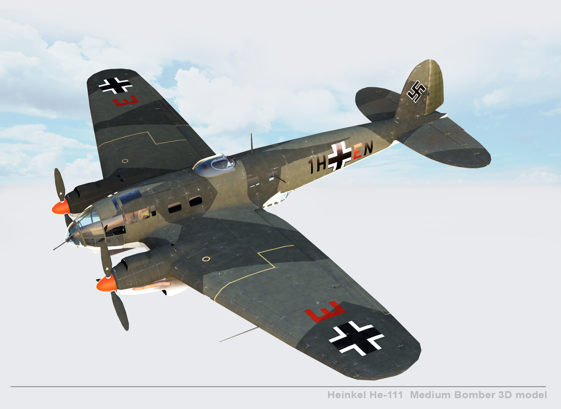 Heinkel He-111 3D model_15
