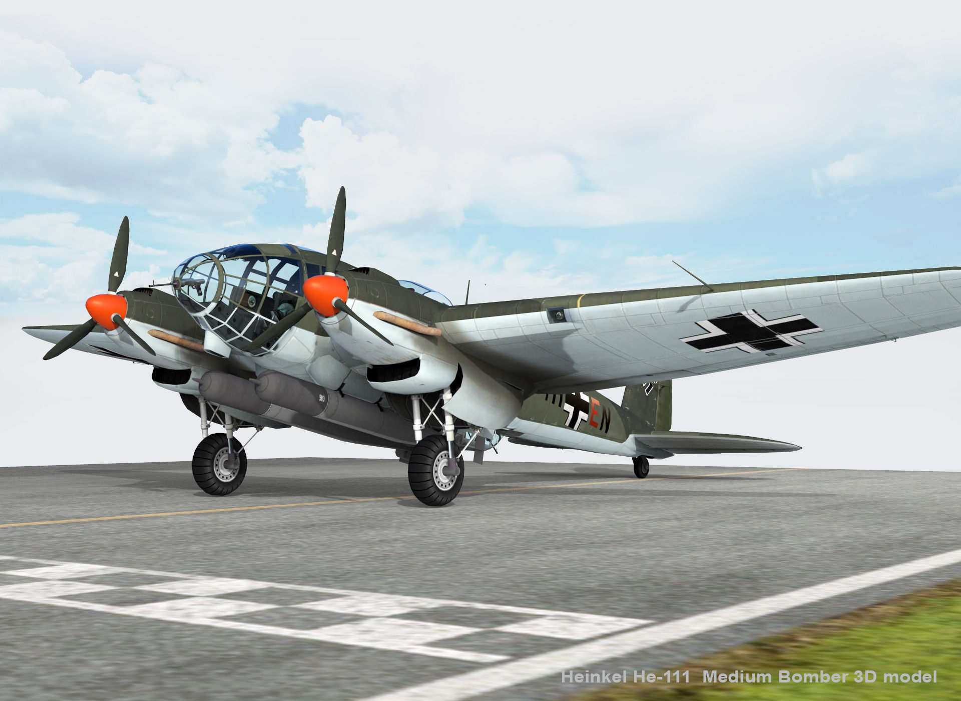 Heinkel He-111 3D model_3