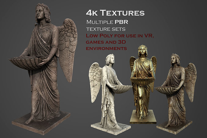 Baptismal Angel Low-poly 3D model