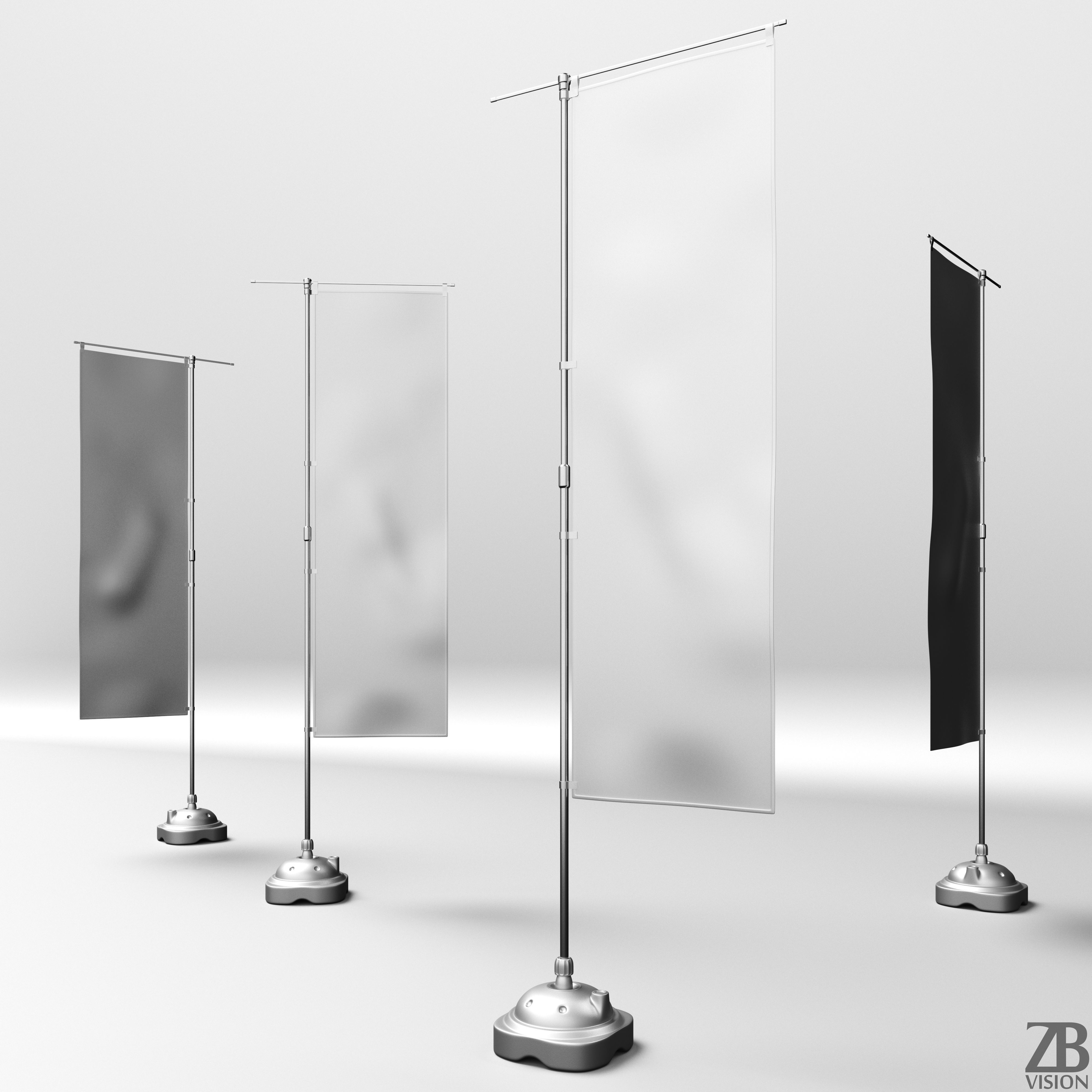 Nobori Flag 3D model_2