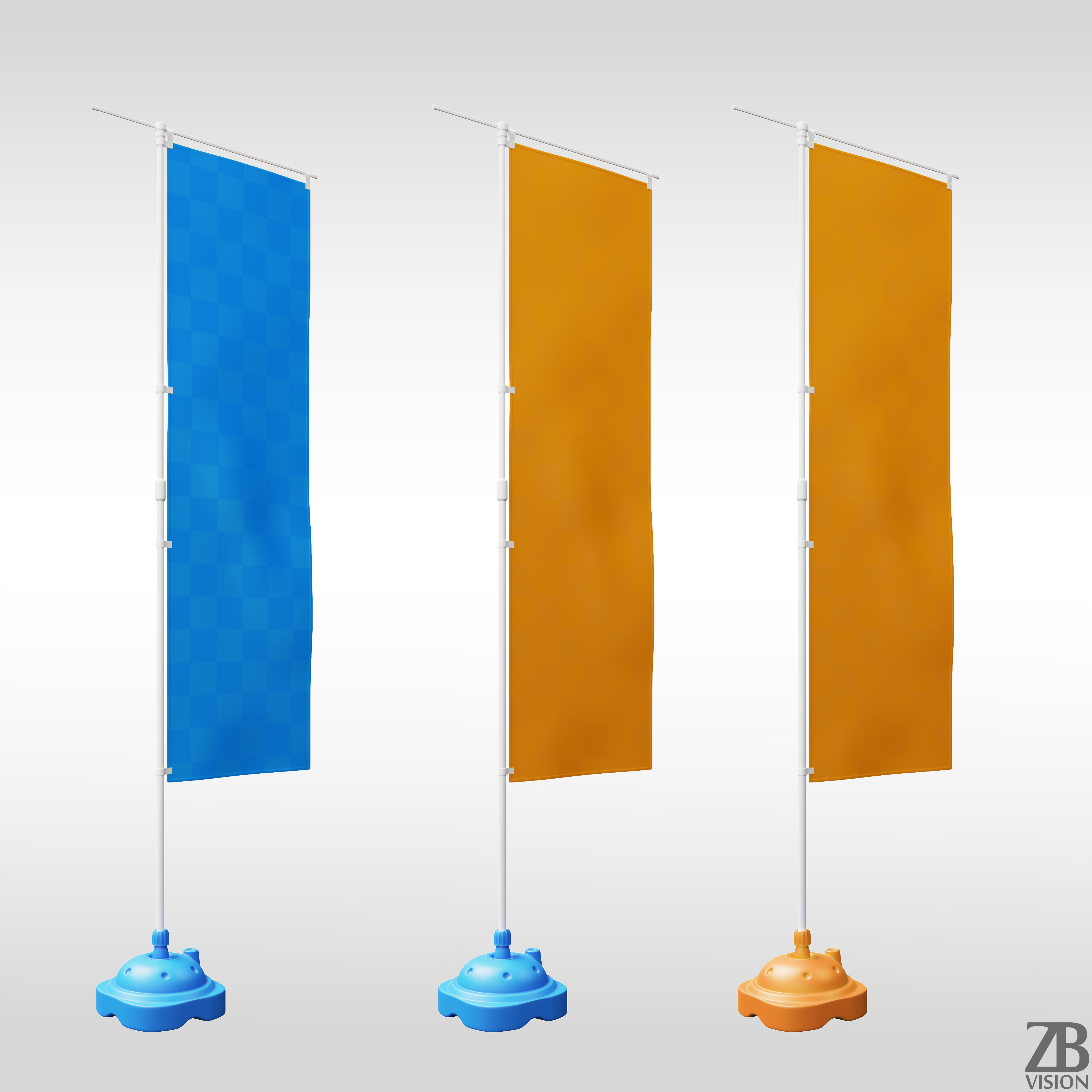 Nobori Flag 3D model_1