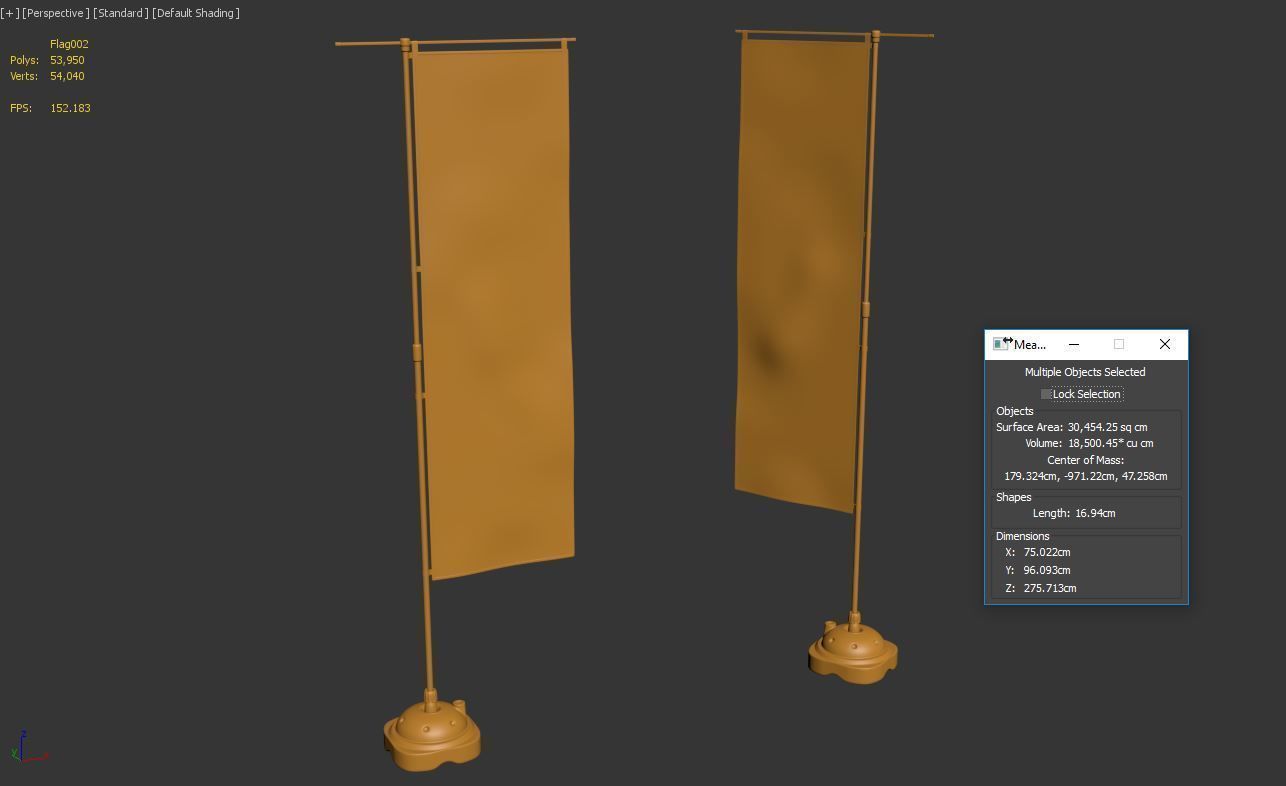 Nobori Flag 3D model_4