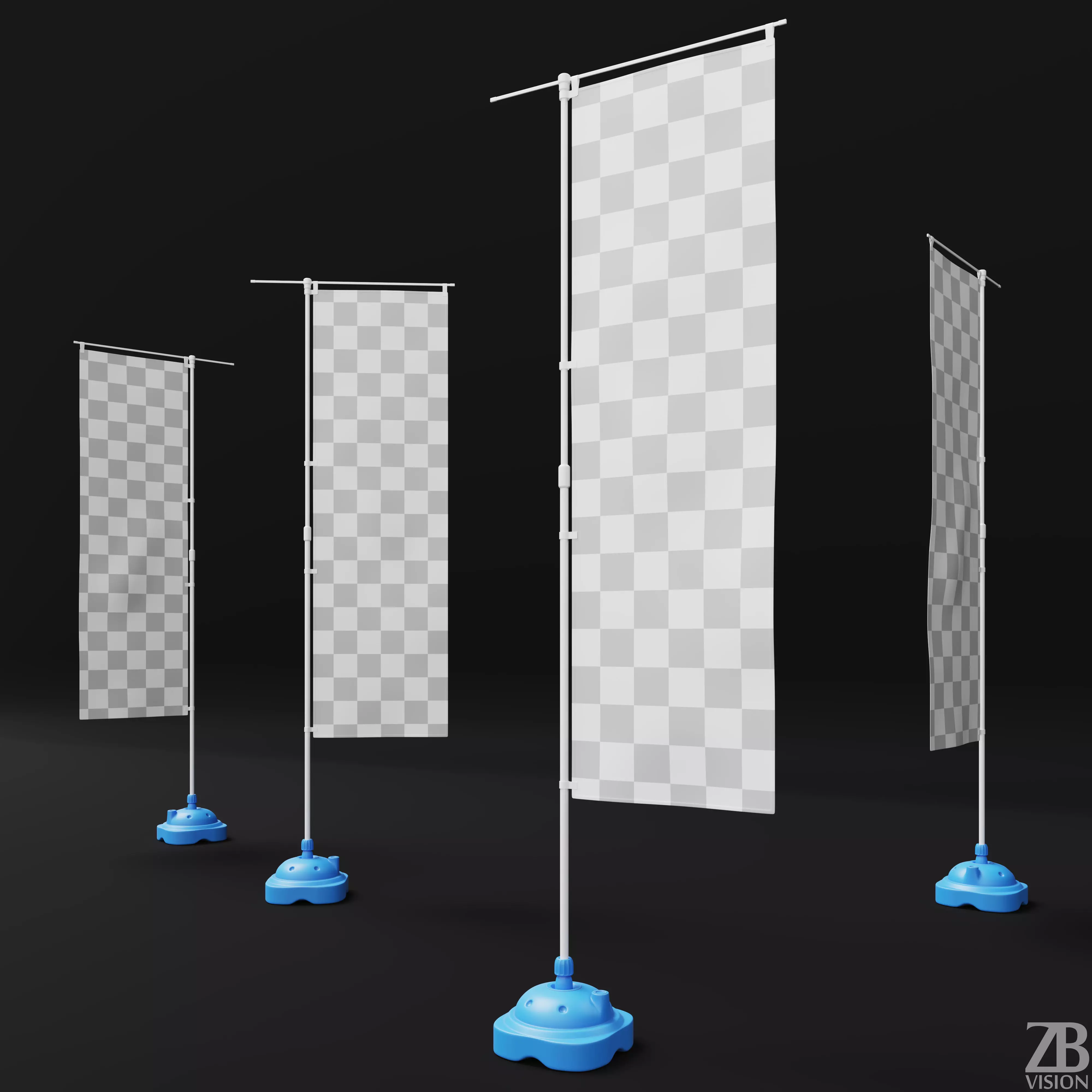 Nobori Flag 3D model_0