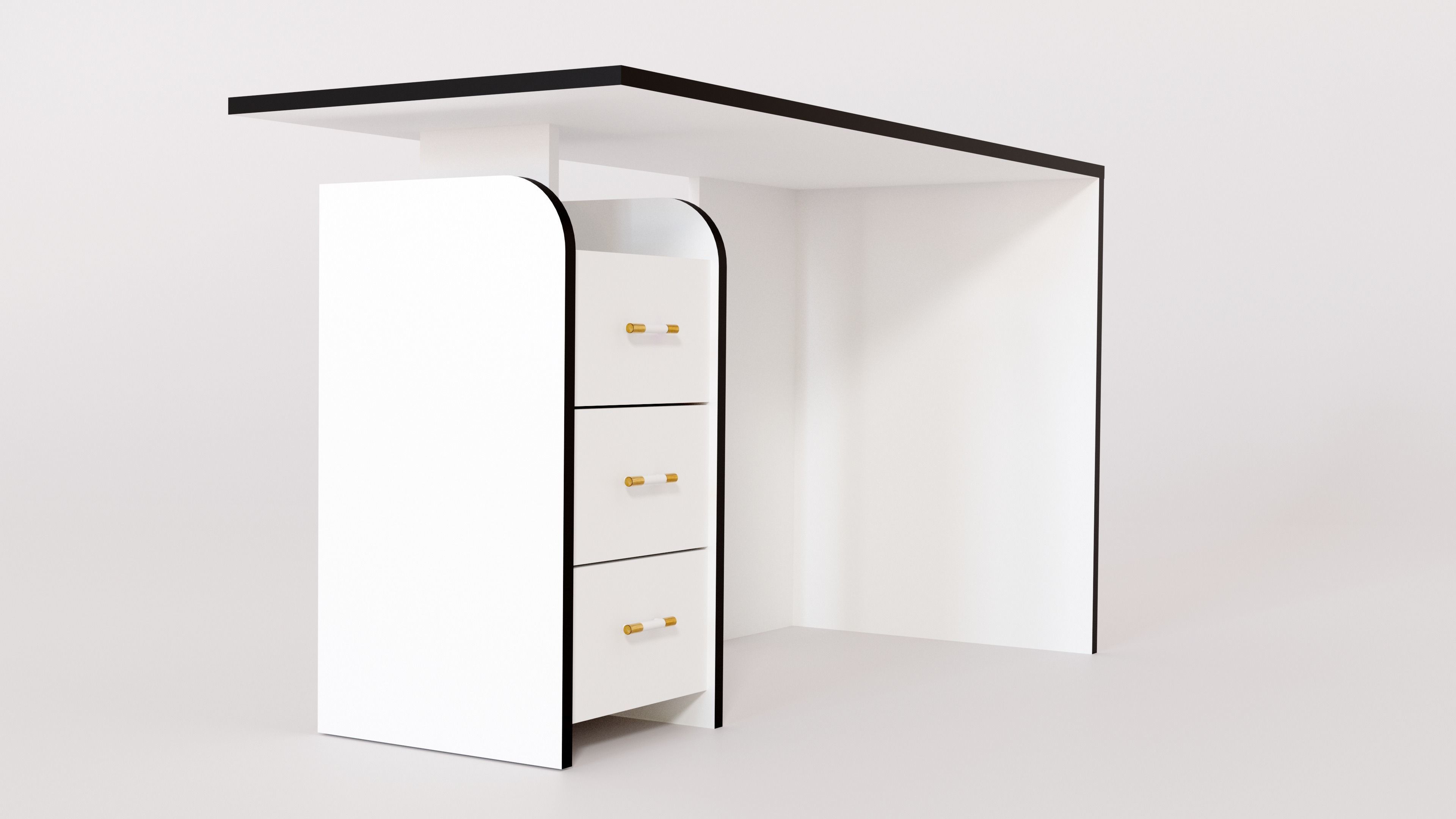 Office Table 3D model_1