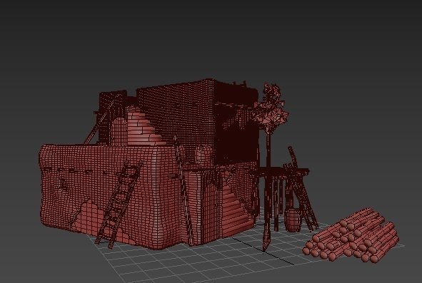 Afghan house Free 3D model_4