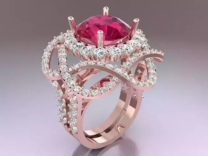 Gemstone rings - Diamond rings - N3880  3D print model
